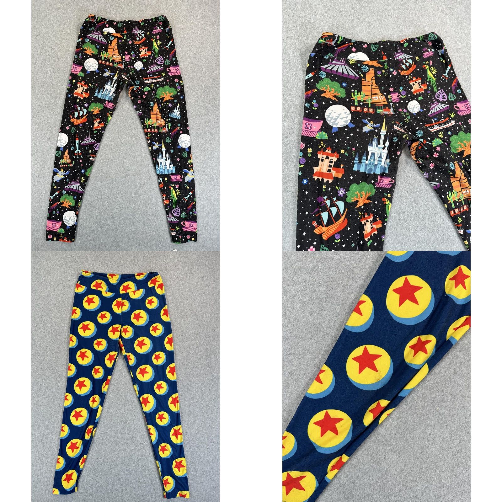 Disney Disney Parks Leggings Womens Medium Multicolor Lot 2 Pixar Park Graphic Print Size 32" / US 10 / IT 46 - 8 Thumbnail