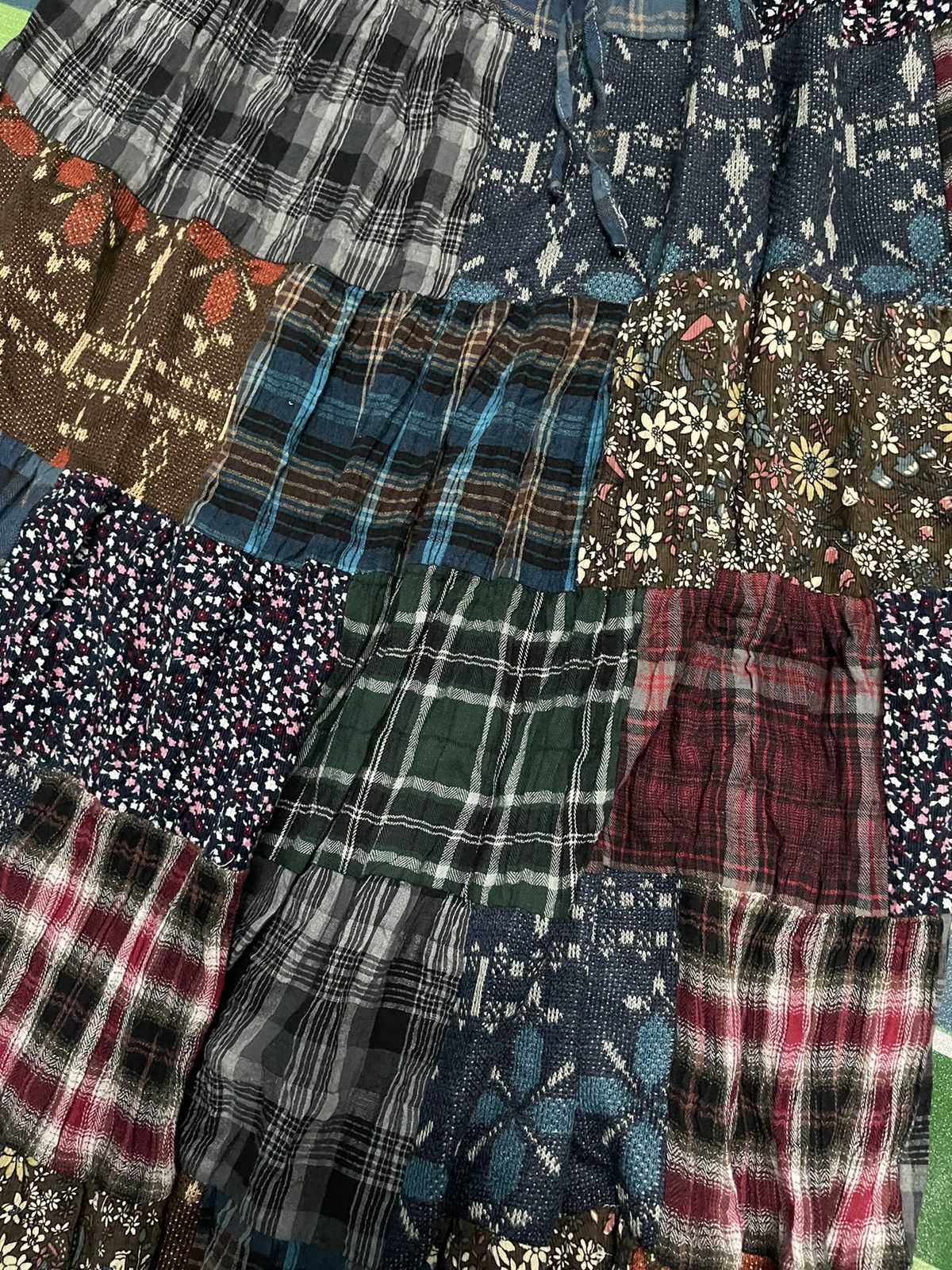 Japanese Brand Agile Patchwork Needles style Skirt Size 32" / US 10 / IT 46 - 7 Thumbnail