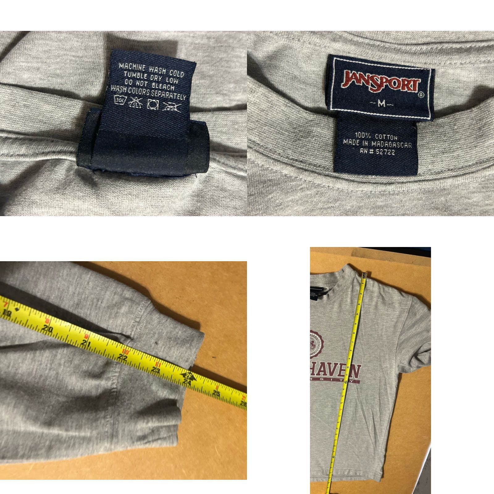 Jansport VINTAGE Jansport Long Sleeve Shirt Mens M Gray Lock Haven 52722 College Outdoor Activewear Front Graphic Size US M / EU 48-50 / 2 - 8 Thumbnail