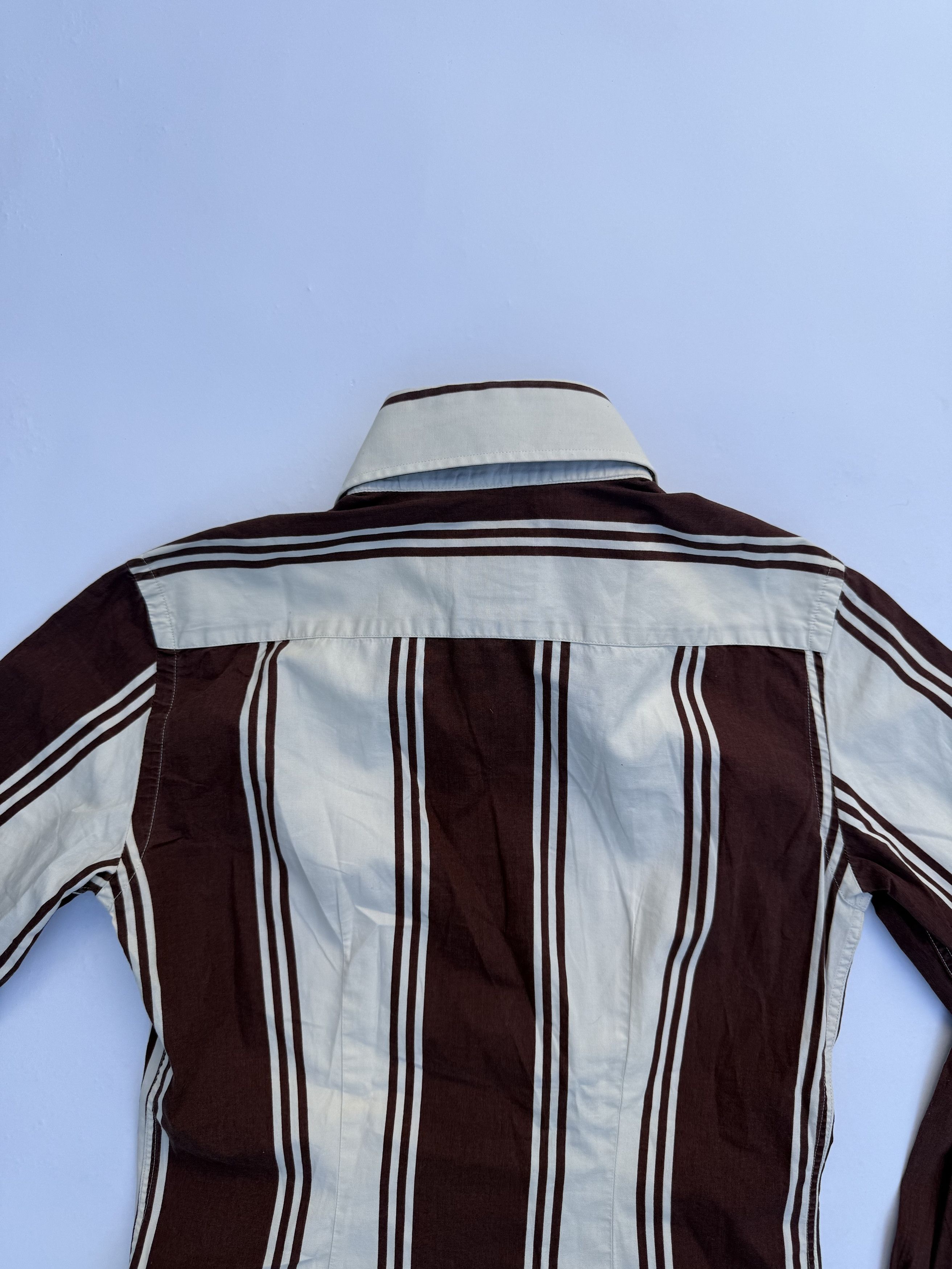 Dolce & Gabbana Vintage Women's Dolce & Gabbana Striped Shirt Size S / US 4 / IT 40 - 3 Thumbnail