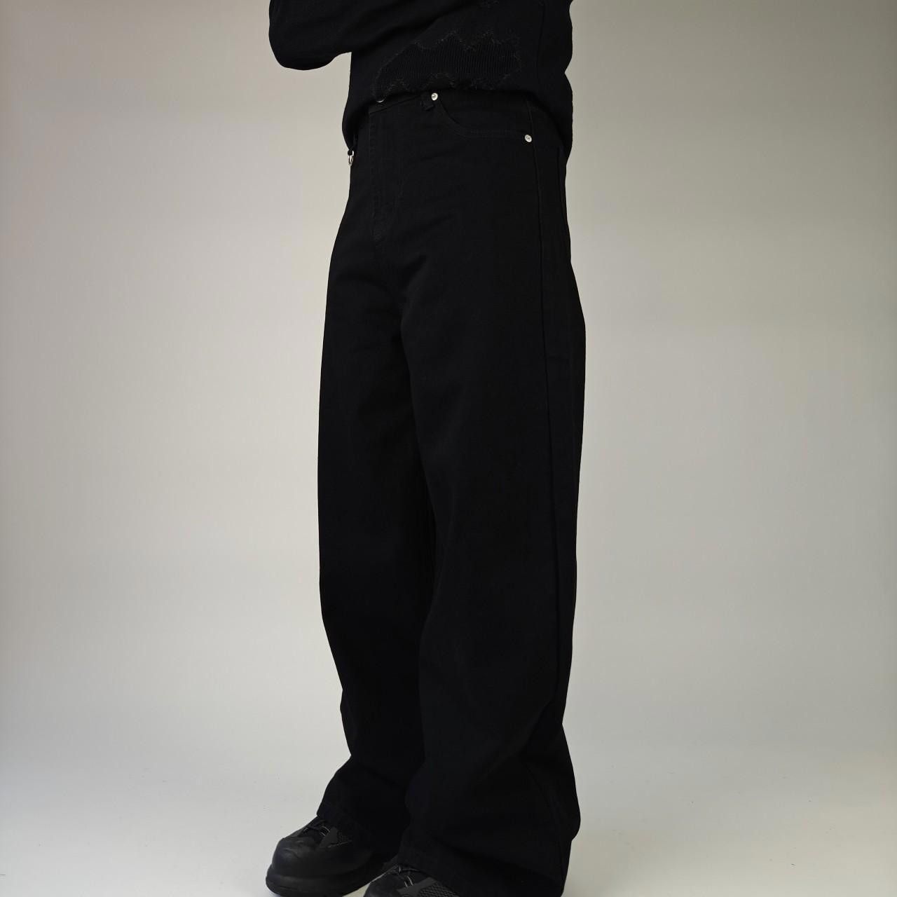 Other Japanese Black Wide Leg Jeans Size US 32 / EU 48 - 2 Thumbnail