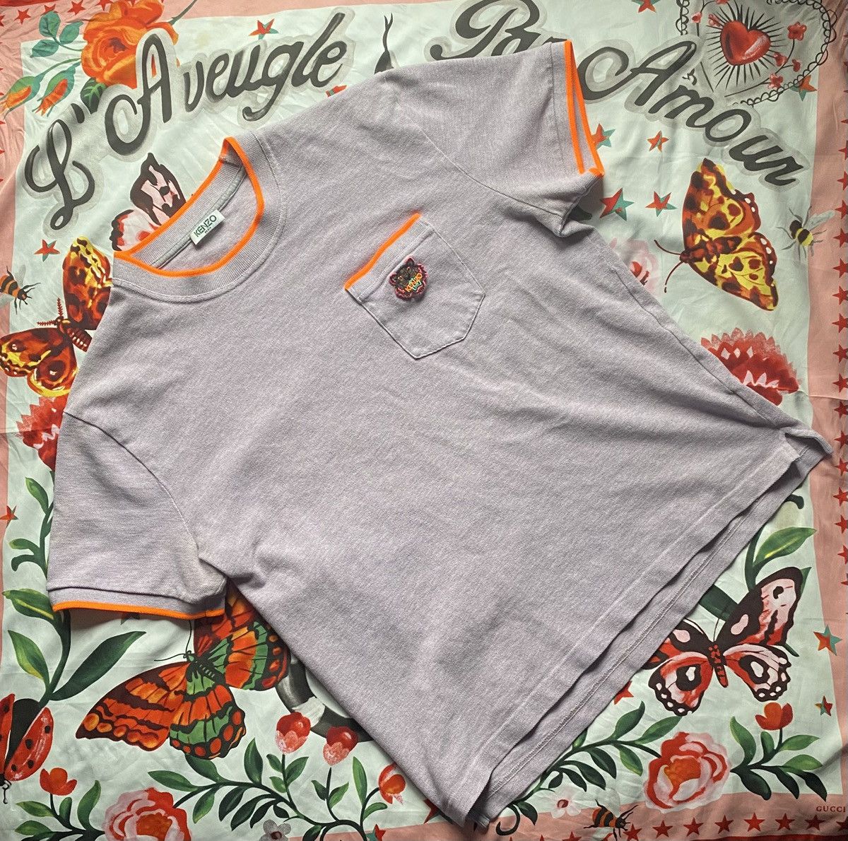 Kenzo Grey Lucky Tiger Tee Size US L / EU 52-54 / 3 - 1 Thumbnail