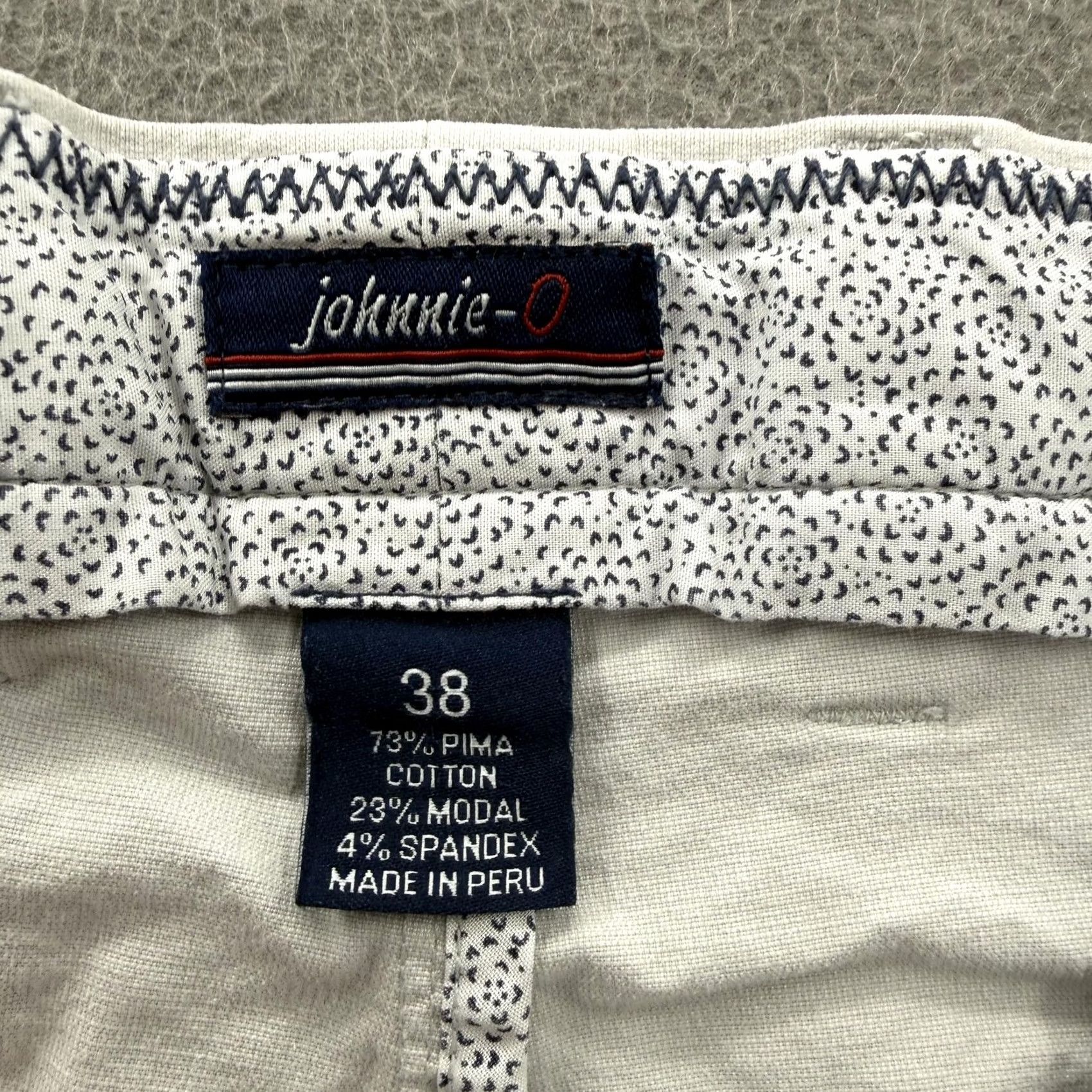 johnnie-O johnnie-O Shorts Mens 38 White Chino Stretch 9 Inseam Casual Cotton Summer Size US 38 / EU 54 - 3 Thumbnail