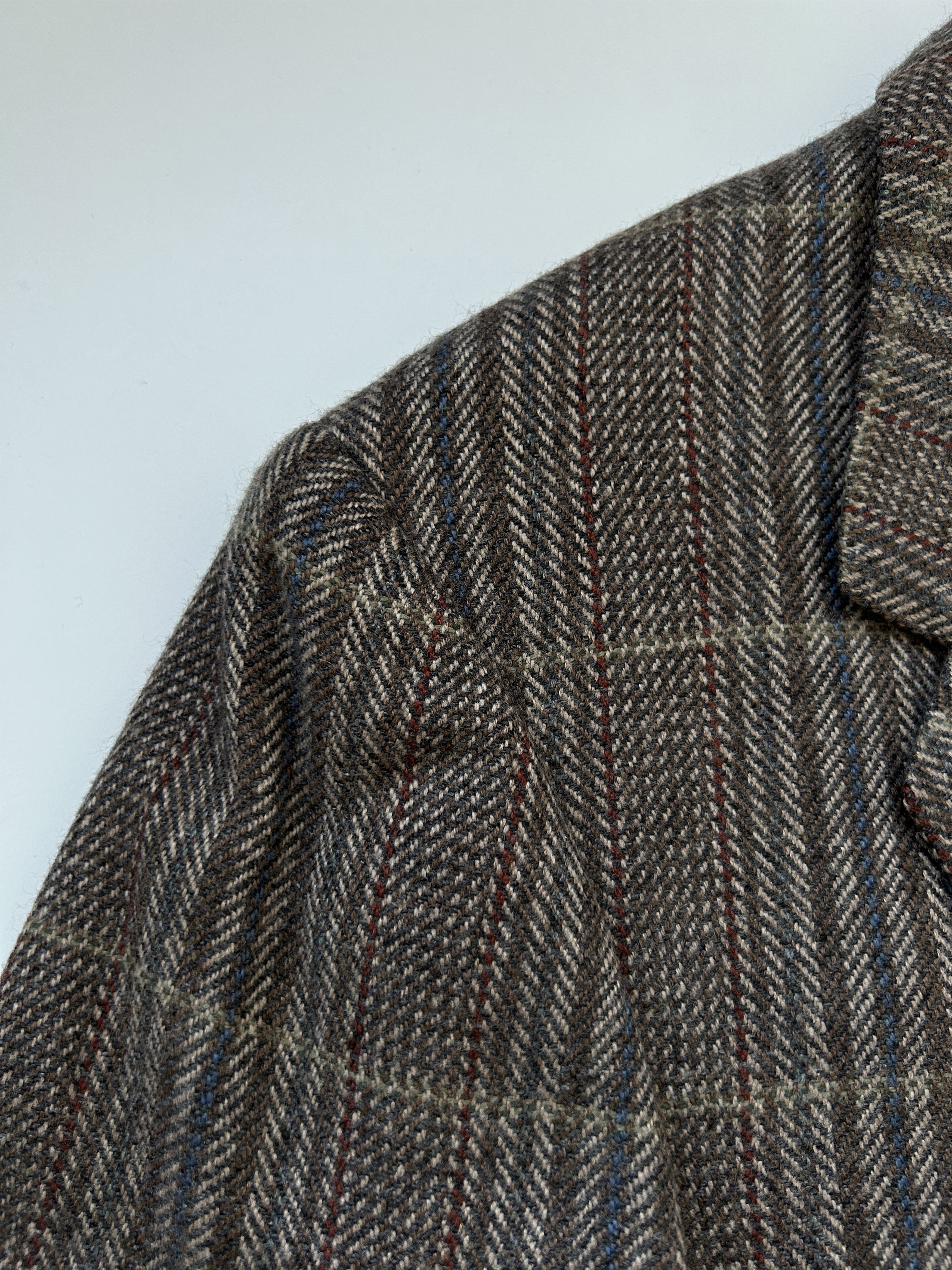 Vintage Vintage handmade checkered cashmere blazer Size 40S - 17 Thumbnail