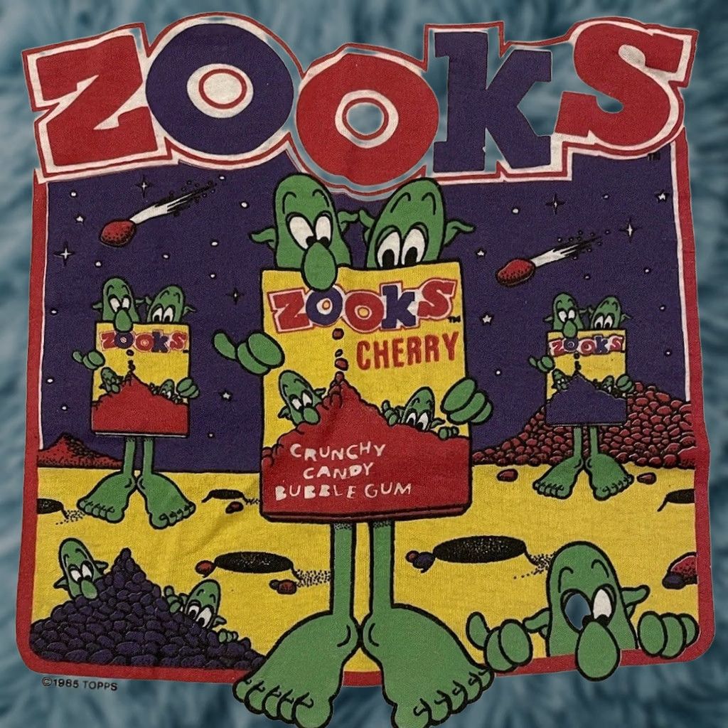 Vintage VINTAGE Zooks Bubble Gum Faded Ringer Shirt S White Crew Neck Graphic Tee Men Candy Grunge 80s 90s Cartoon Funny USA Single Stitch Size US S / EU 44-46 / 1 - 1 Thumbnail
