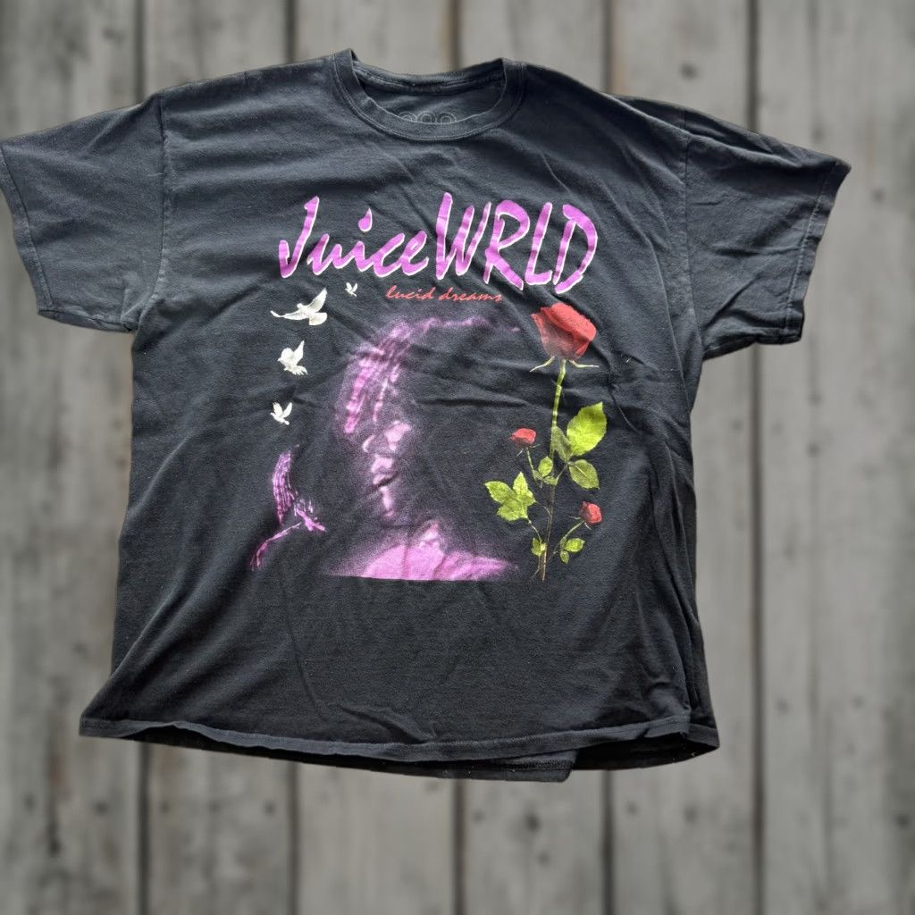 Vintage Juice WRLD Shirt Mens Large Graphic Tee Lucid Dreams 999 Club Rose Rap Hip Hop Size US L / EU 52-54 / 3 - 1 Thumbnail
