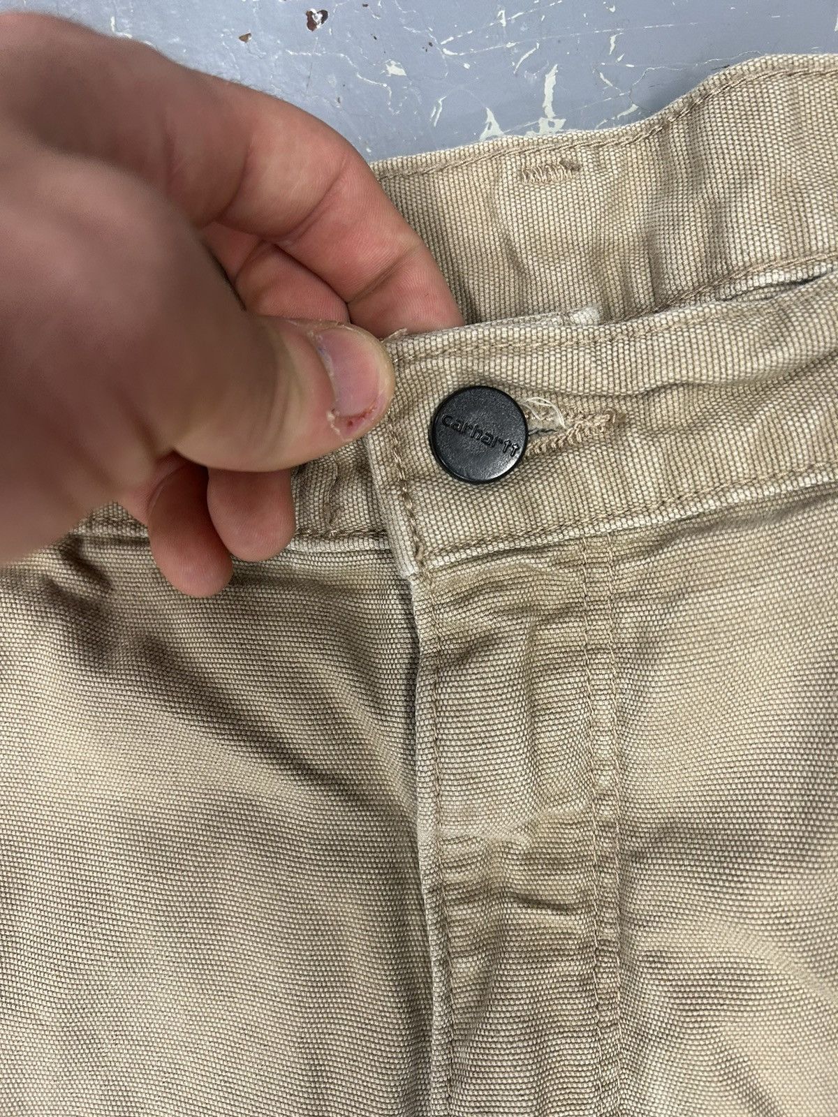Carhartt × Vintage Crazy Y2K Beige Distressed Baggy Carhartt Workwear Pants Size US 38 / EU 54 - 4 Thumbnail