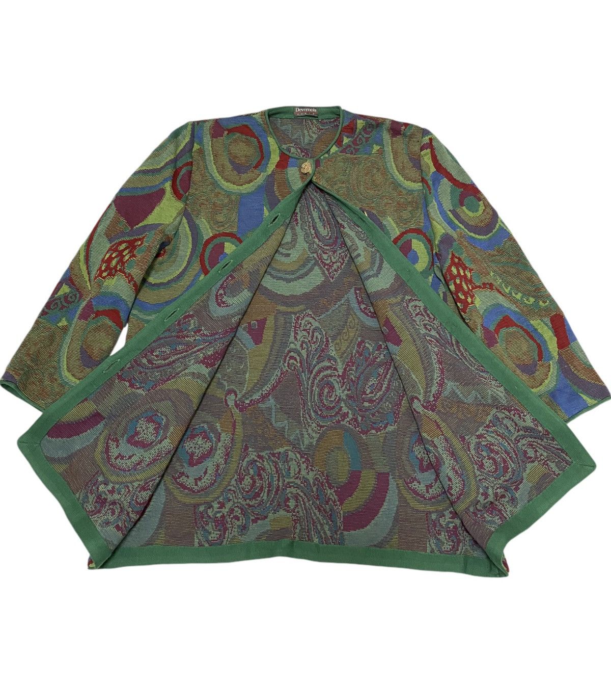 Designer Devernois Paris Multiscreen Cardigan Knit (C3) Size L / US 10 / IT 46 - 4 Thumbnail