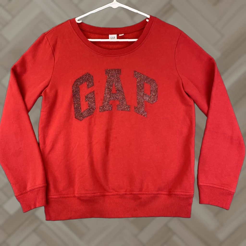 Gap Gap Women’s Logo Sweatshirt Size M Long Sleeve Crew Neck Pullover Red 67-33 Size M / US 6-8 / IT 42-44 - 1 Thumbnail