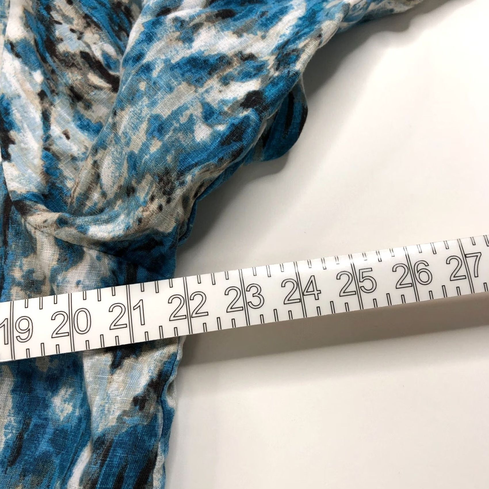 Vintage Chico's Cardigan Womens 3 Blue Linen Open Front All Over Print 100% MINT Size XS / US 0-2 / IT 36-38 - 7 Thumbnail