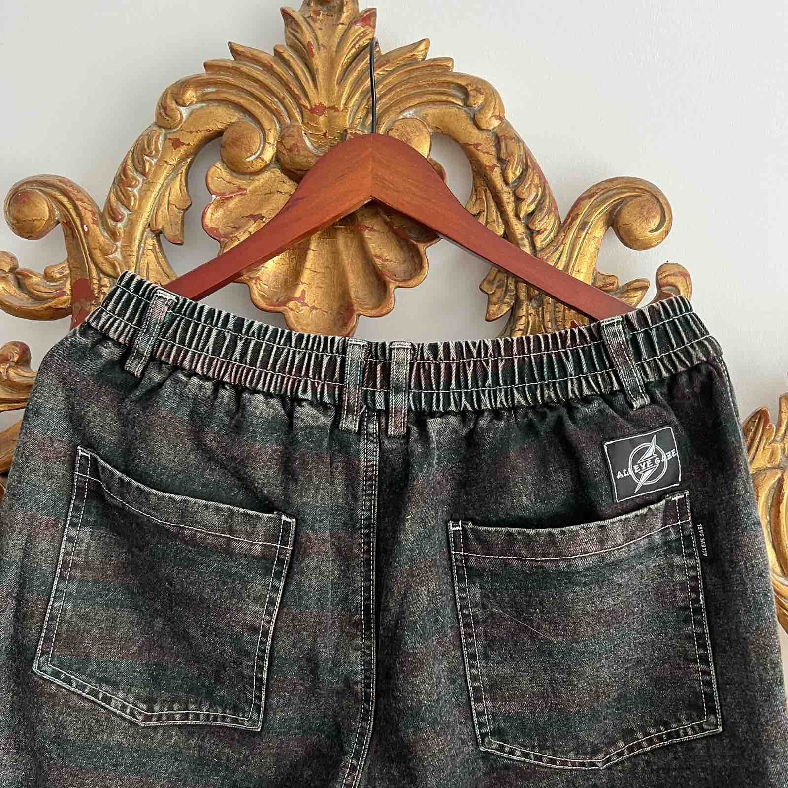 Japanese Brand Y2k Goth Rave Punk Denim Custom Jeans Handmade Pants Size US 34 / EU 50 - 5 Thumbnail