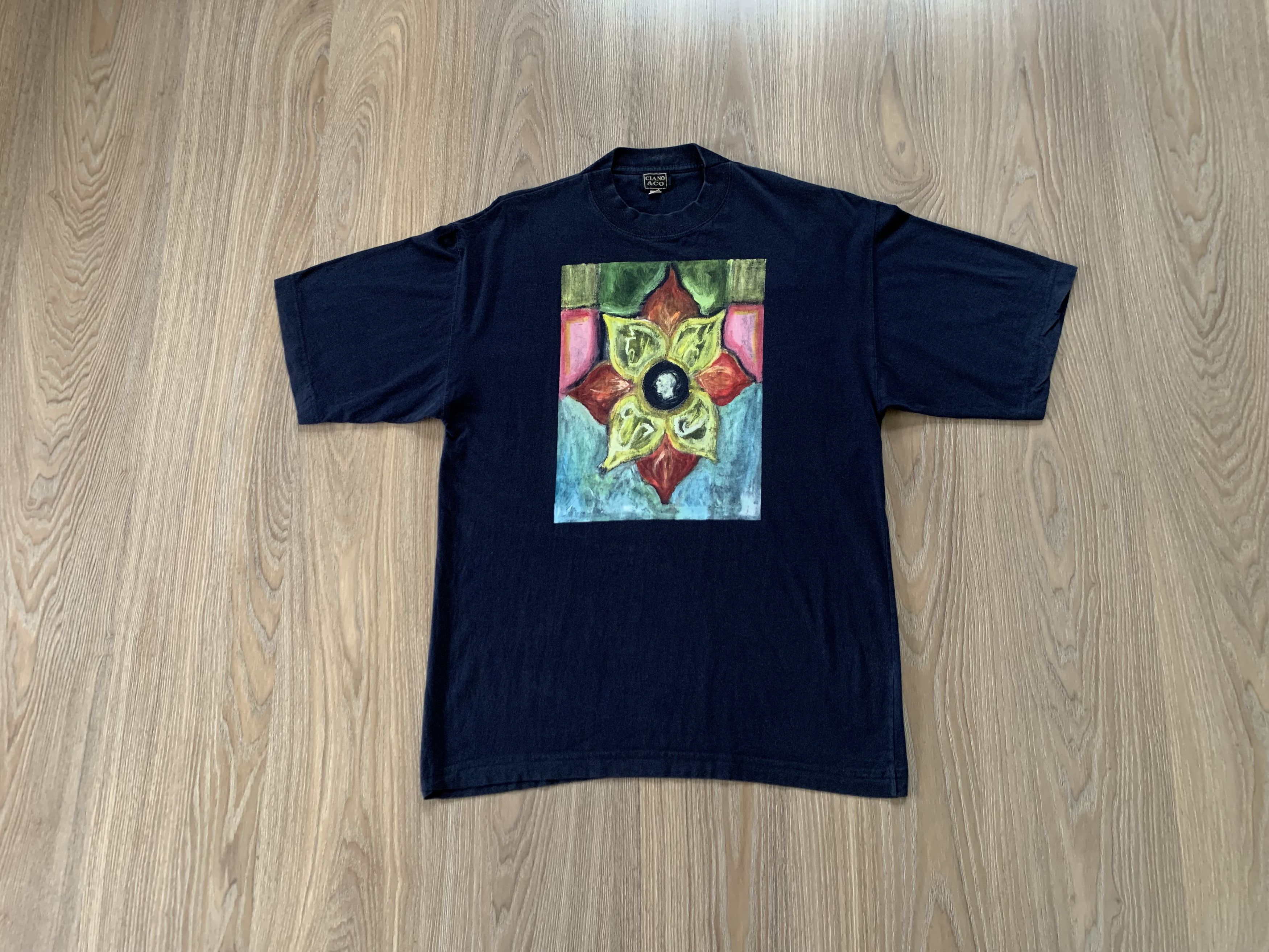 Vintage Giano&Co Handmade Painted T Shirt Size US M / EU 48-50 / 2 - 1 Thumbnail