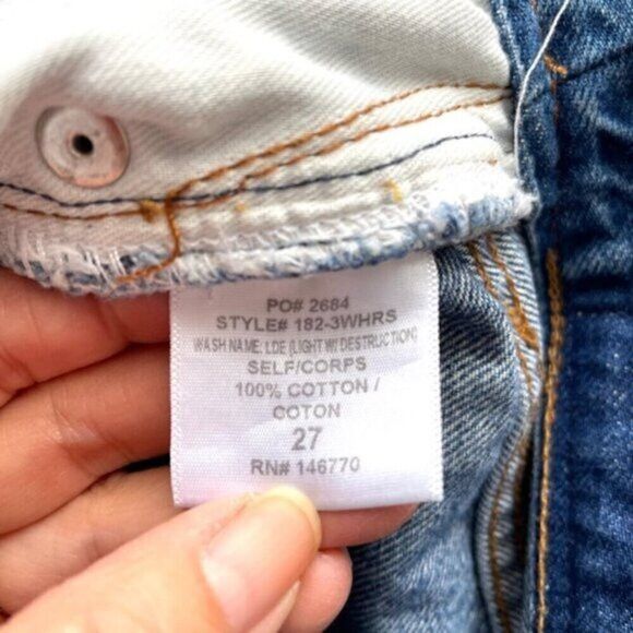 RE/DONE Re/Done (Levi’s) High Rise Straight Distressed Jeans - 27" Size 27" / US 4 / IT 40 - 10 Thumbnail