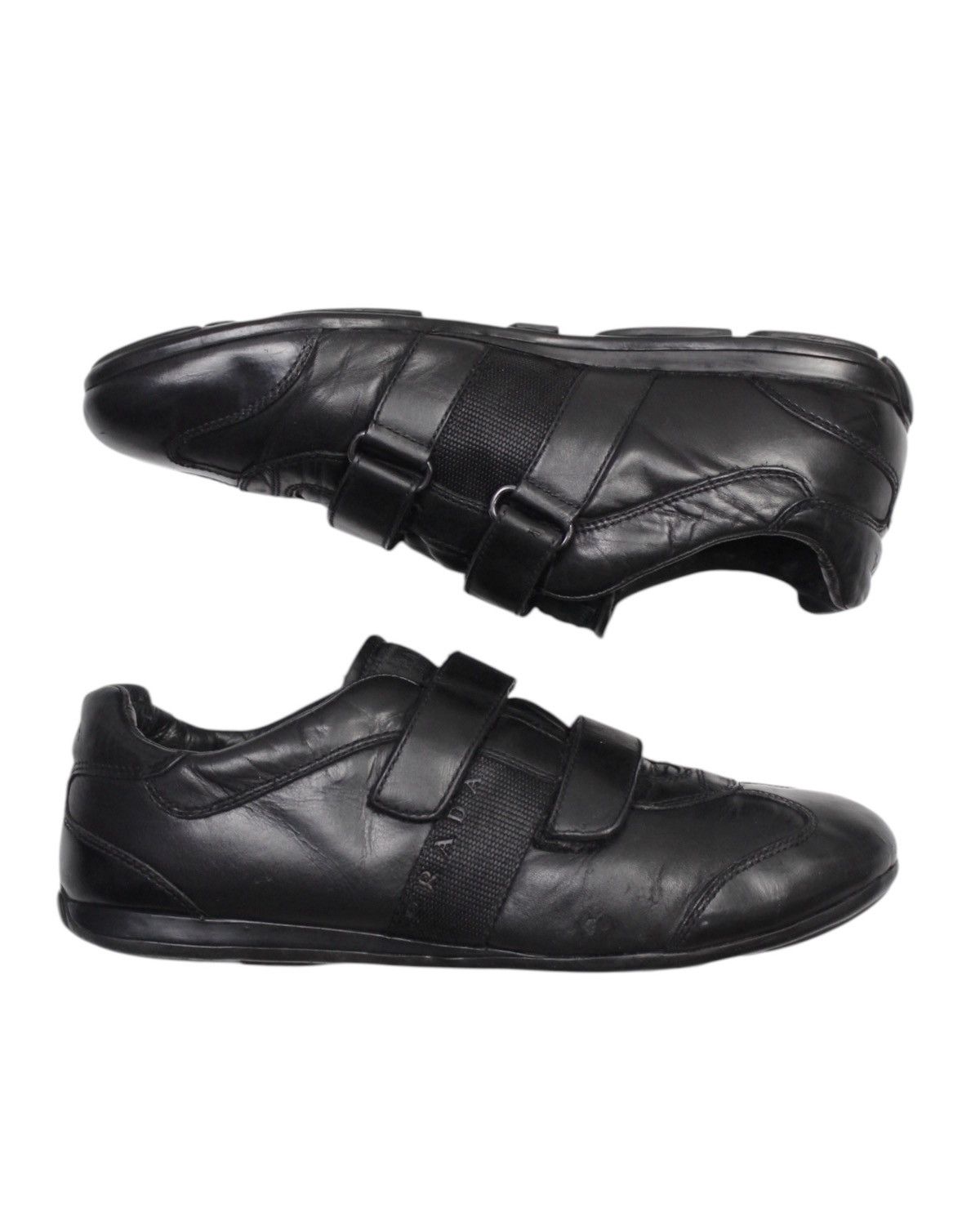 2000S PRADA SPORT LINEA ROSSA VELCRO LEATHER SNEAKERS