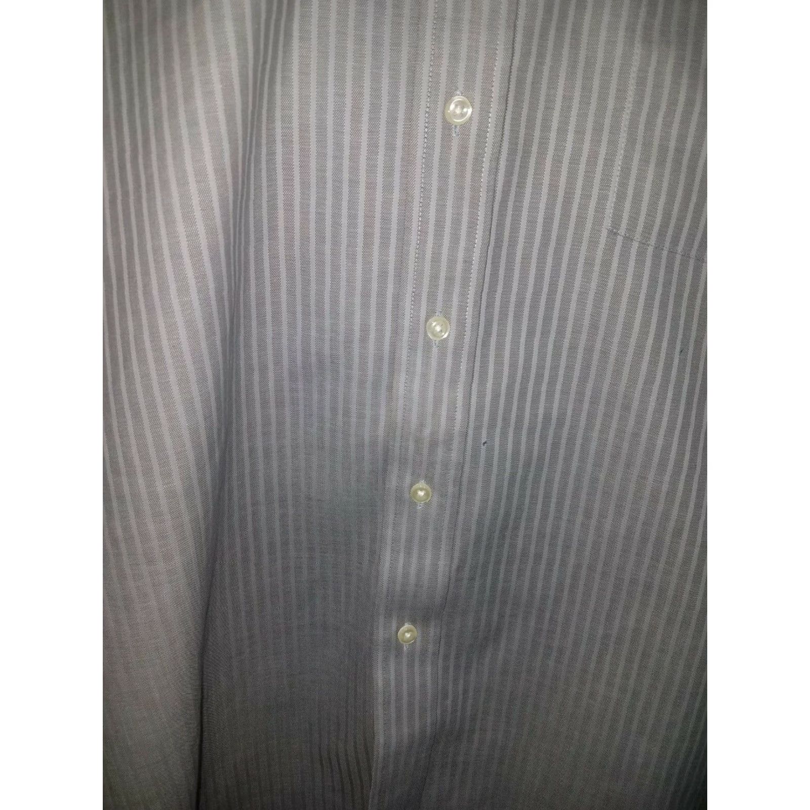 Vintage Donald Trump Signture Collection Grey Striped Button Down Shirt Non Iron 16.5 Size US XL / EU 56 / 4 - 3 Thumbnail