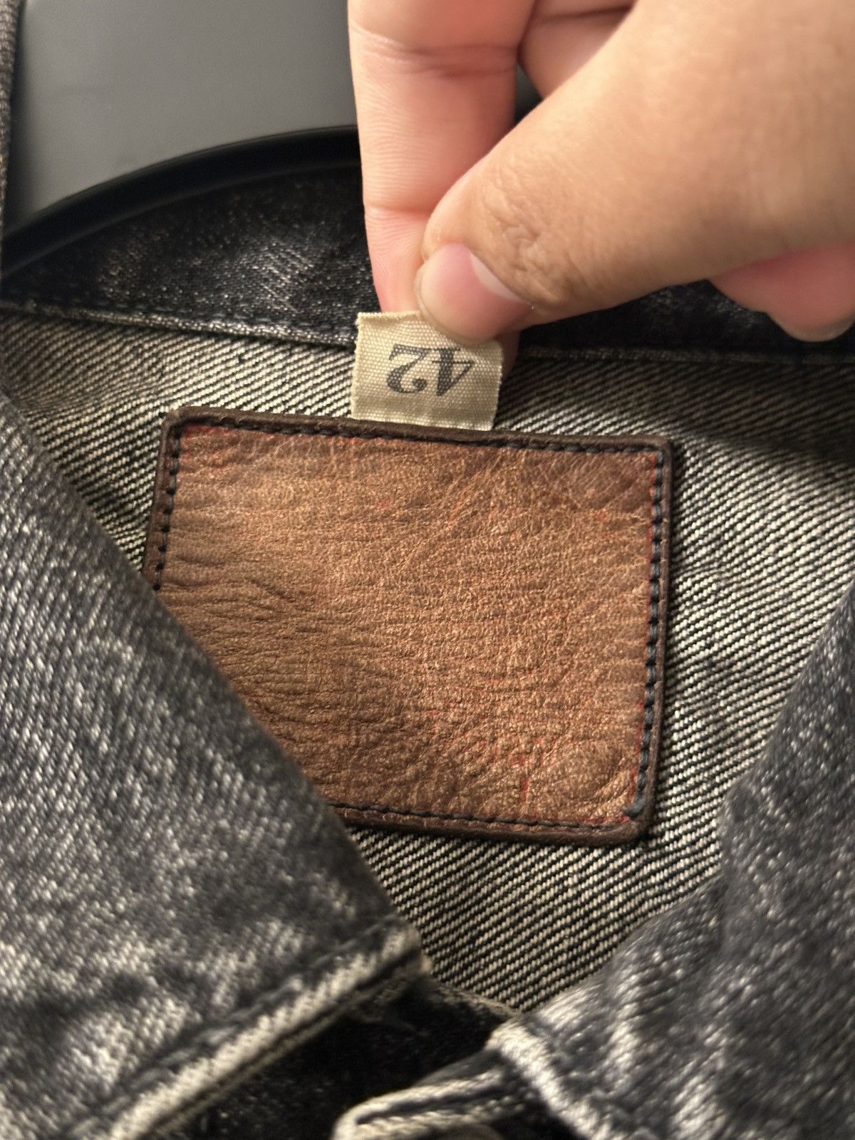 Sugar Cane SUGAR CANE - 14.25oz. BLACK DENIM JACKET 1953 AGED MODEL Size US L / EU 52-54 / 3 - 5 Thumbnail