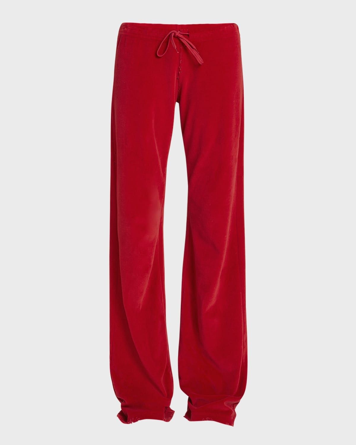 Balenciaga o1bcso1str0525 Low Waist Tracksuit Trouser in Red Size 27" / US 4 / IT 40 - 1 Thumbnail