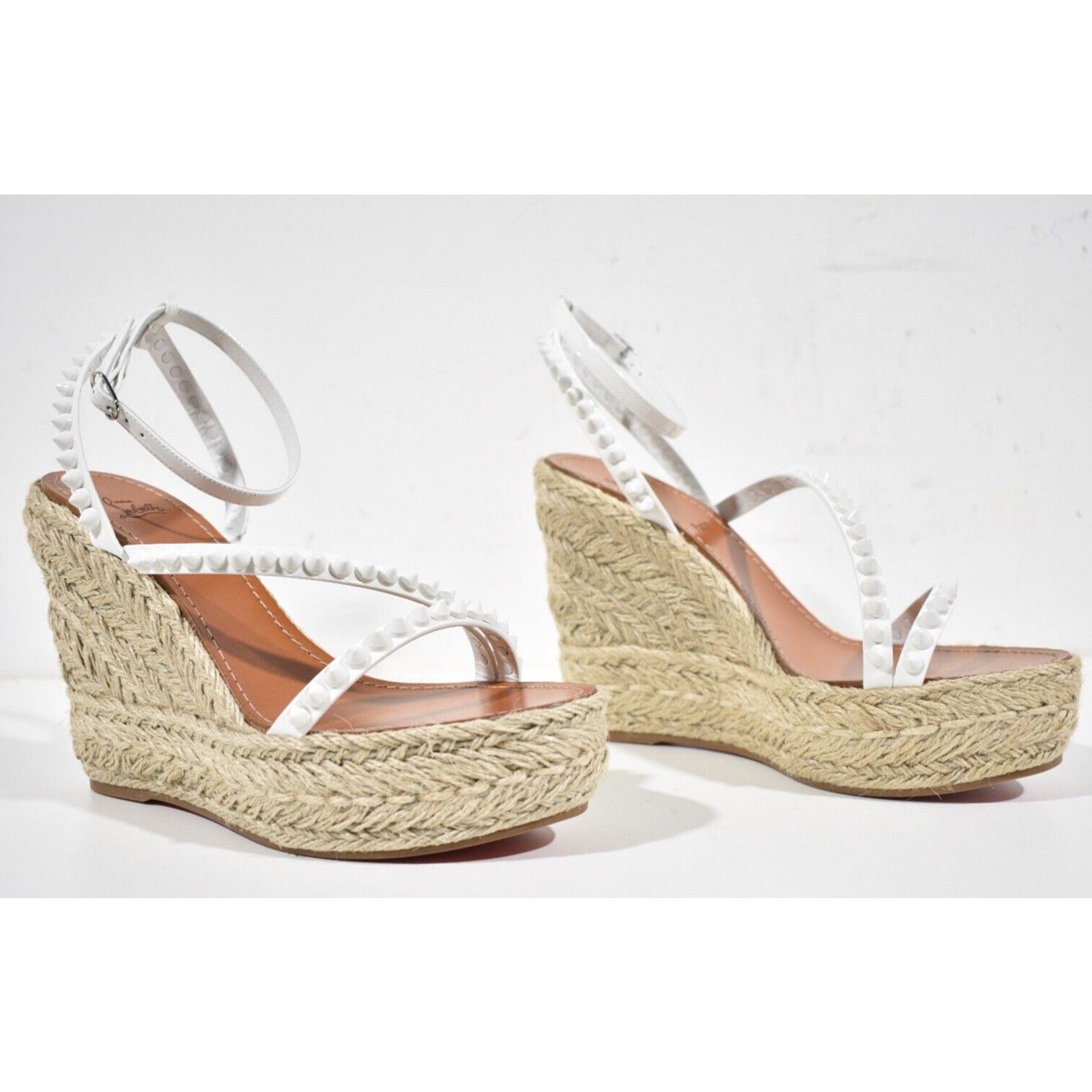 Christian Louboutin Mafaldina Zeppa 120 White Platform Wedge Sandal Heel Pump 41 Size US 11 / IT 41 - 4 Thumbnail