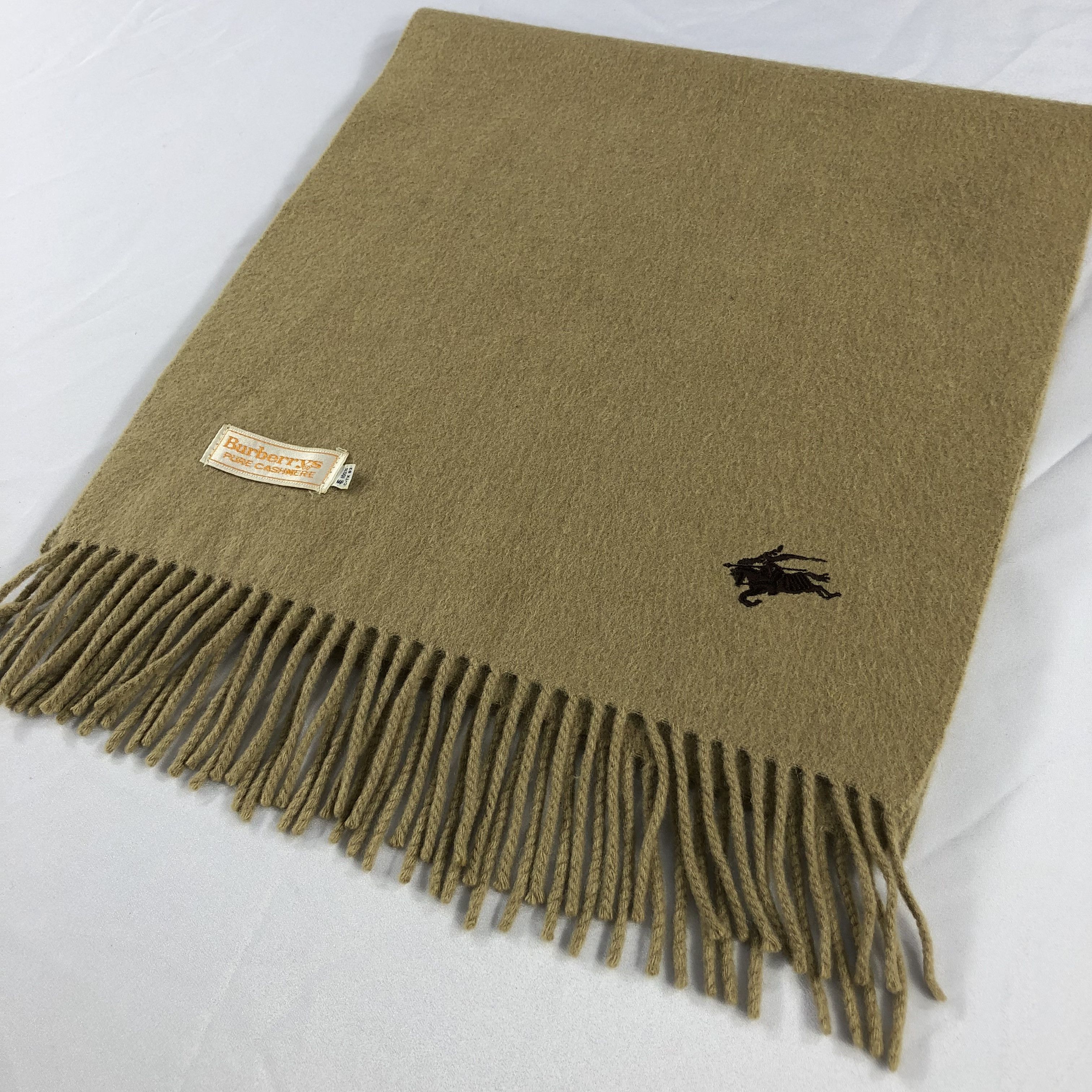 Burberry Burberrys Pure Cashmere Plain Scarf Muffler V924 Size ONE SIZE - 3 Thumbnail