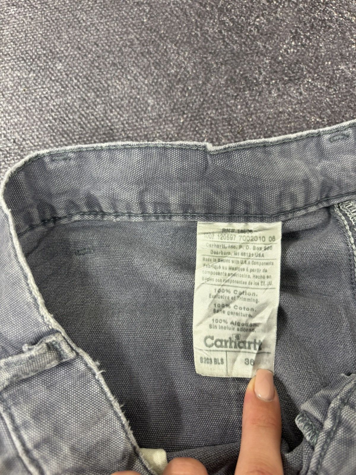 Carhartt Vintage 90s Carhartt Gray Work Hype Baggy Shorts Jorts Size US 36 / EU 52 - 14 Thumbnail