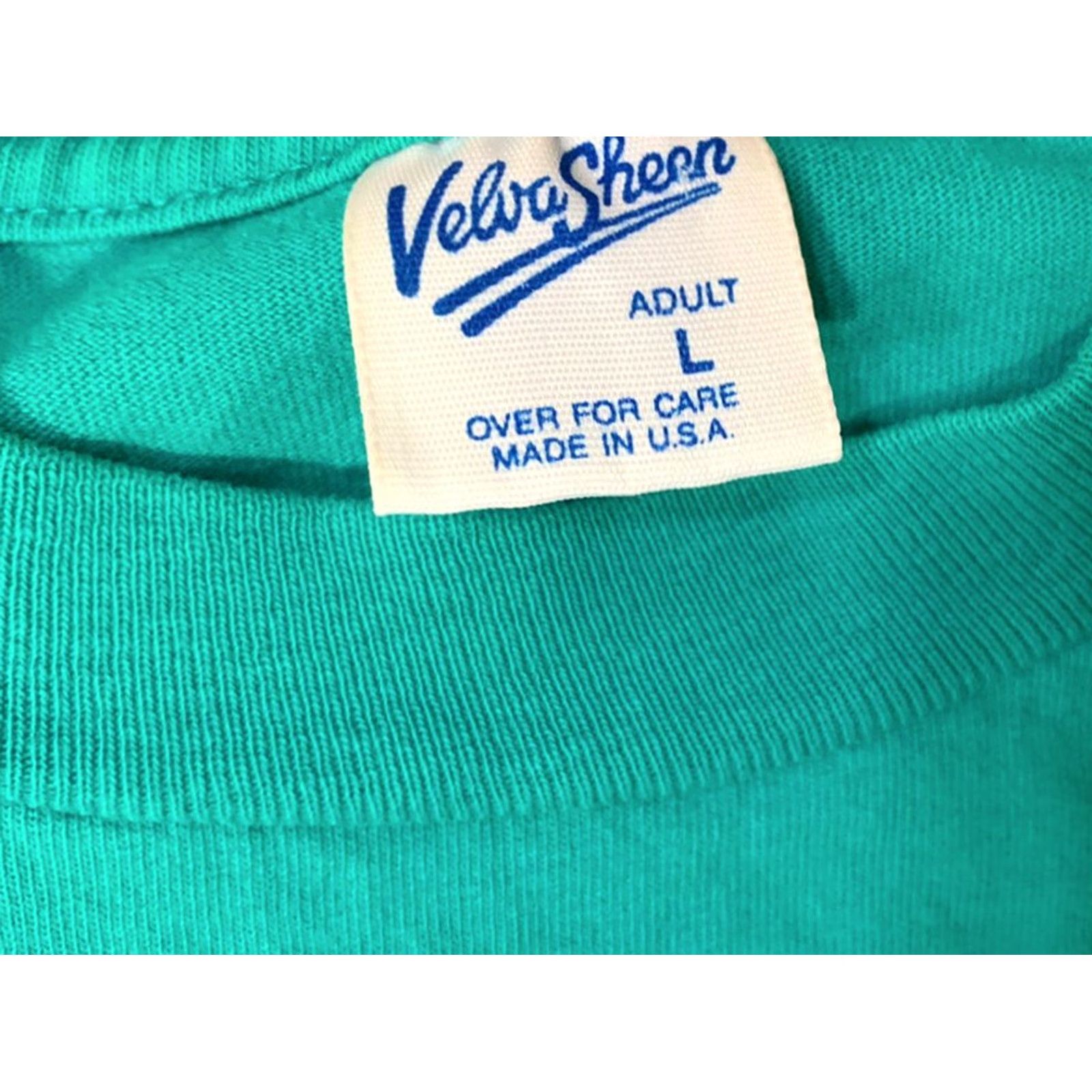 Disney VINTAGE 90s Disney Mickey Mouse Embroidered Teal T Shirt Adult Large Mens Size US L / EU 52-54 / 3 - 4 Thumbnail