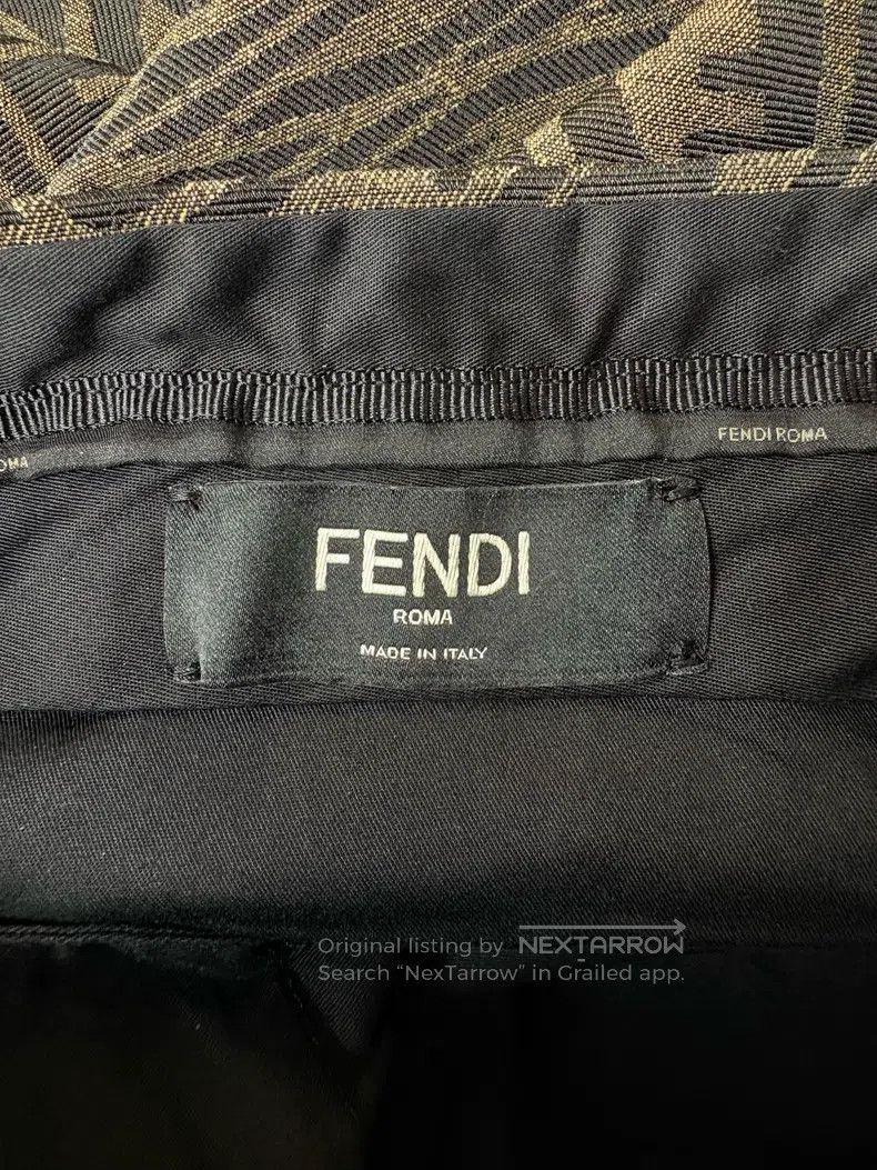 Fendi Fendi Brown Monogrammed Logo Shorts Size US 34 / EU 50 - 2 Thumbnail