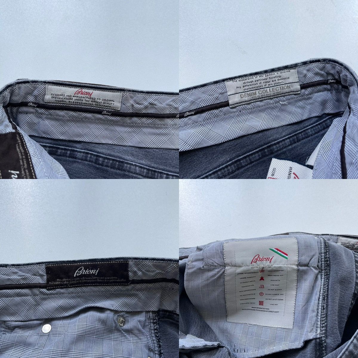 Brioni Brioni Stelvio HandMade Tailored Denim Jeans Grey Size US 36 / EU 52 - 8 Thumbnail