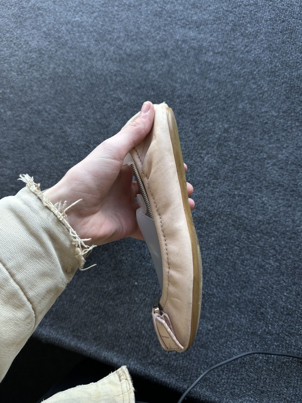 Dior GRAIL🚨 DIOR CHRISTIAN BEIGE Leather Ballet Flats luxury Size US 6.5 / IT 36.5 - 12 Thumbnail