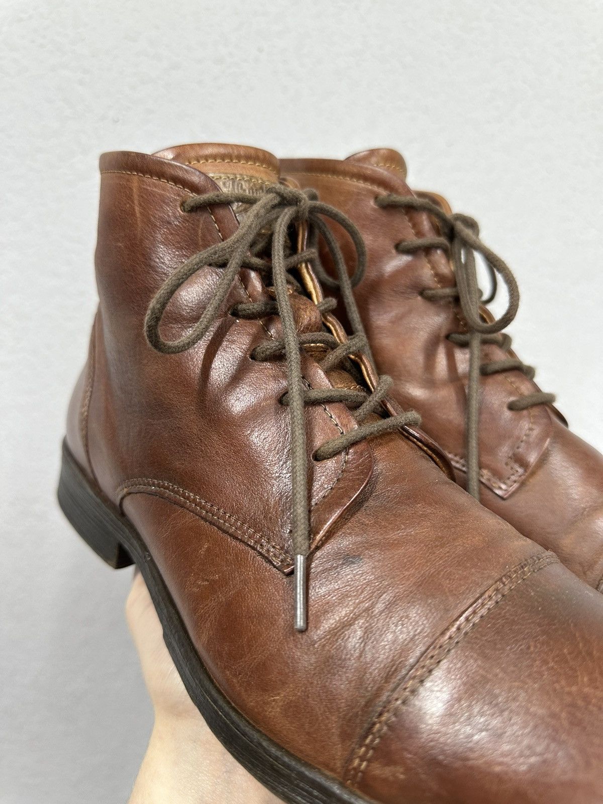 Hedi Slimane Vintage Leather Boots AS 98 Ankle Guidi Style IfSixWasNine Size US 8 / EU 41 - 5 Thumbnail