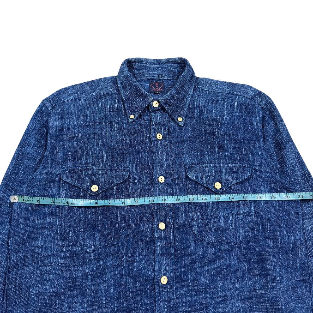Mister Freedom × Sugar Cane Vtg🔥Japanese Salt & Pepper Patterned Sashiko Chamray Shirt Size US M / EU 48-50 / 2 - 15 Thumbnail