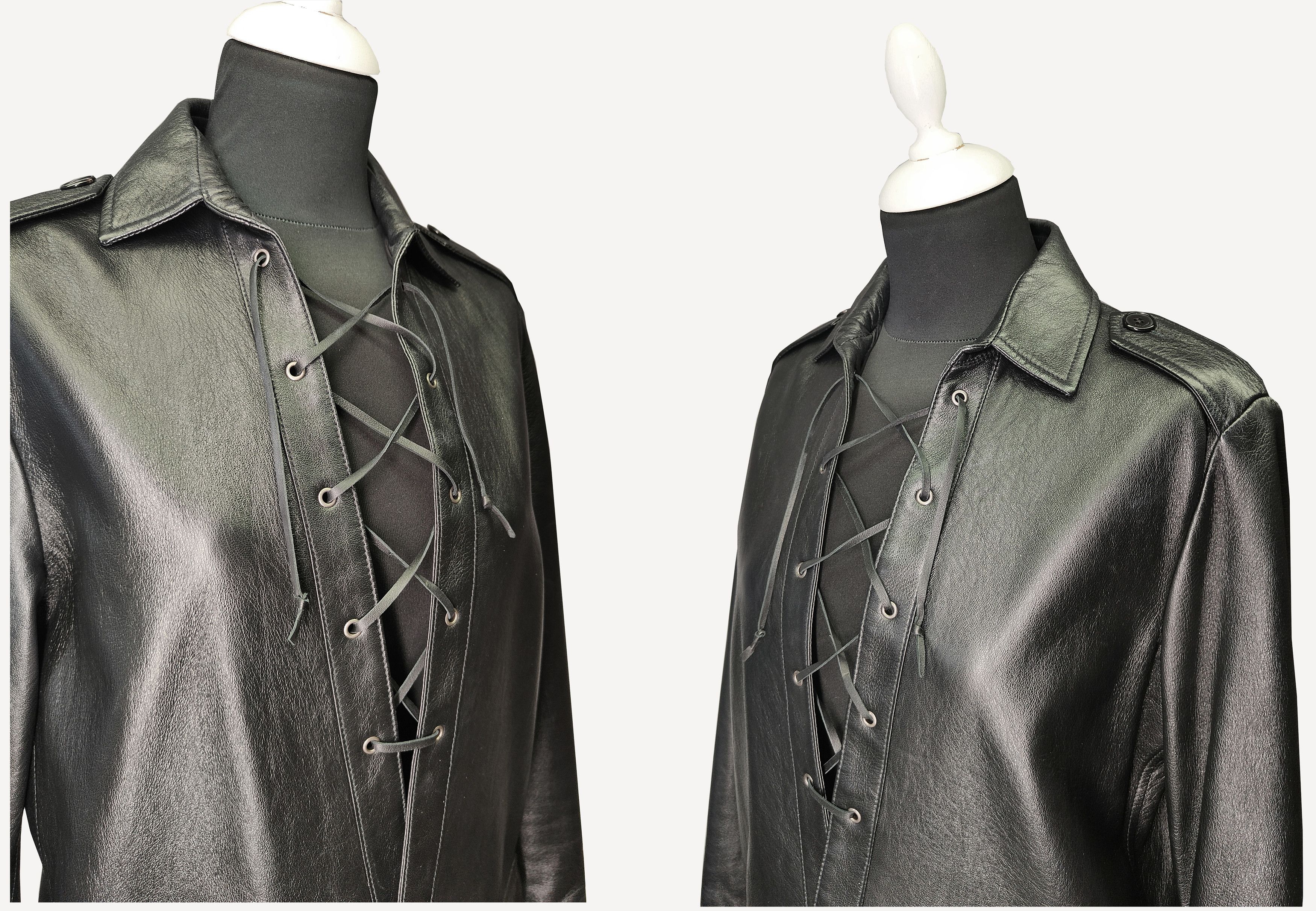 Saint Laurent Paris Saint Laurent Paris _ Lamb _ Lace Up Mini Dress / Jacket Size S / US 4 / IT 40 - 3 Thumbnail