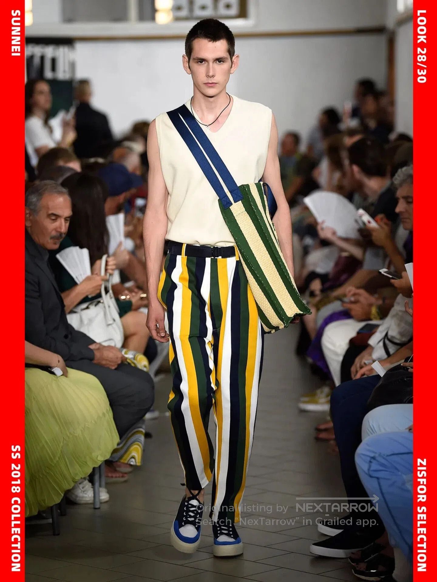 Sunnei SUNNEI SS18 Striped Color Block Pants. Size US 28 / EU 44 - 1 Thumbnail