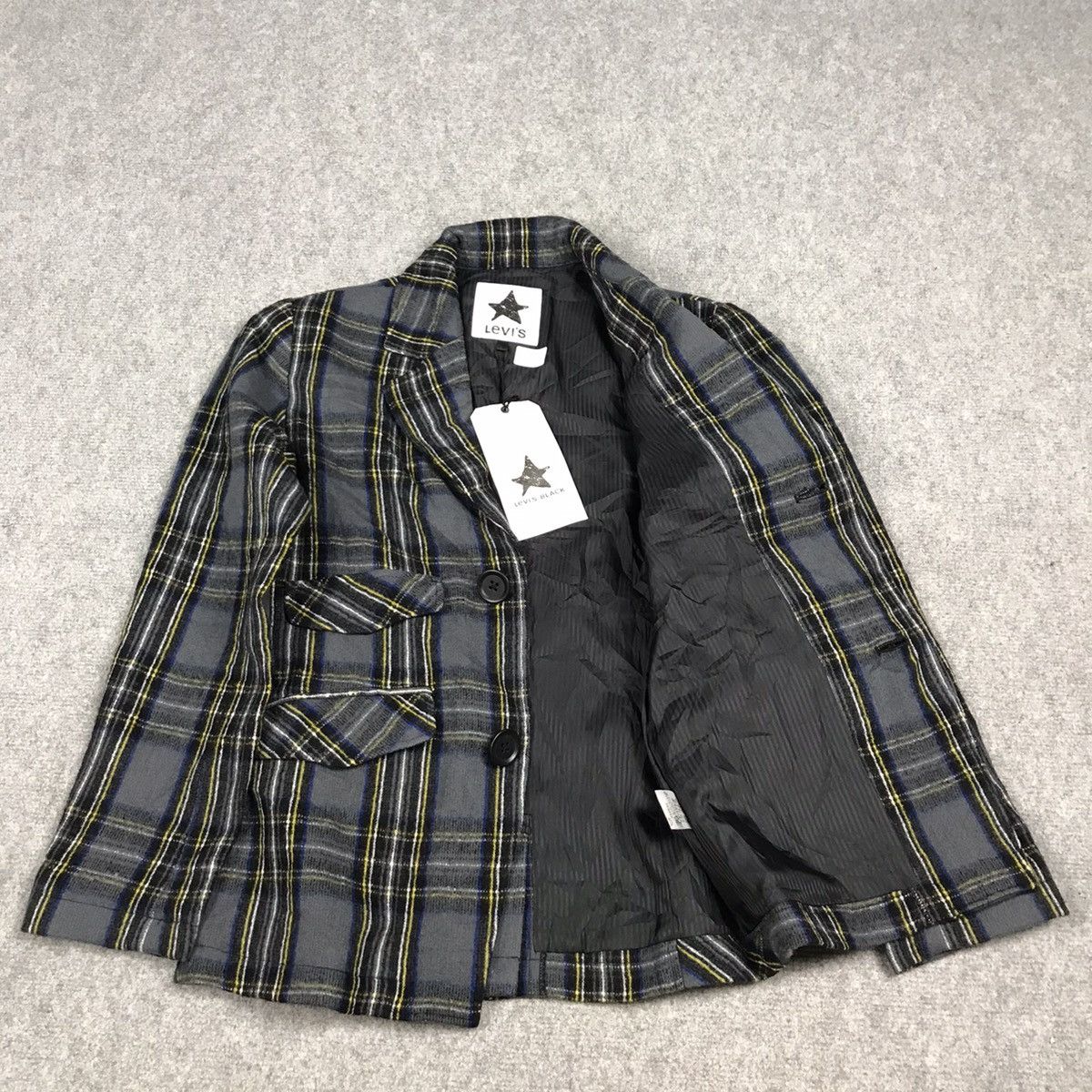 Levi's Vintage Clothing LEVIS BLACK CHECK WOOL BLAZER COAT JACKET Size US S / EU 44-46 / 1 - 11 Thumbnail