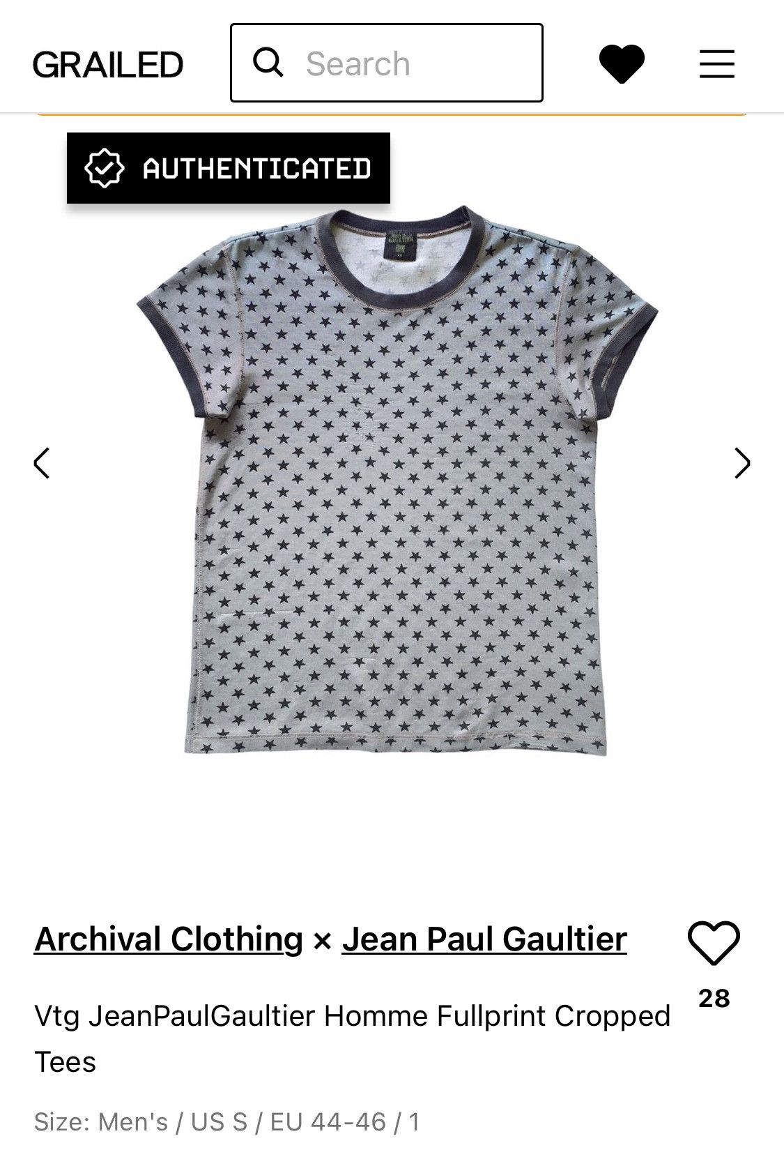 Jean Paul Gaultier Vintage JPG Homme Fullprint Cropped Tees Size US XS / EU 42 / 0 - 2 Thumbnail