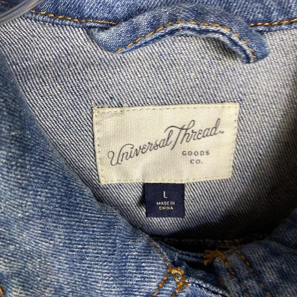 Other Universal Thread Denim Jacket Women's Large Cotton Blend L Size L / US 10 / IT 46 - 3 Thumbnail
