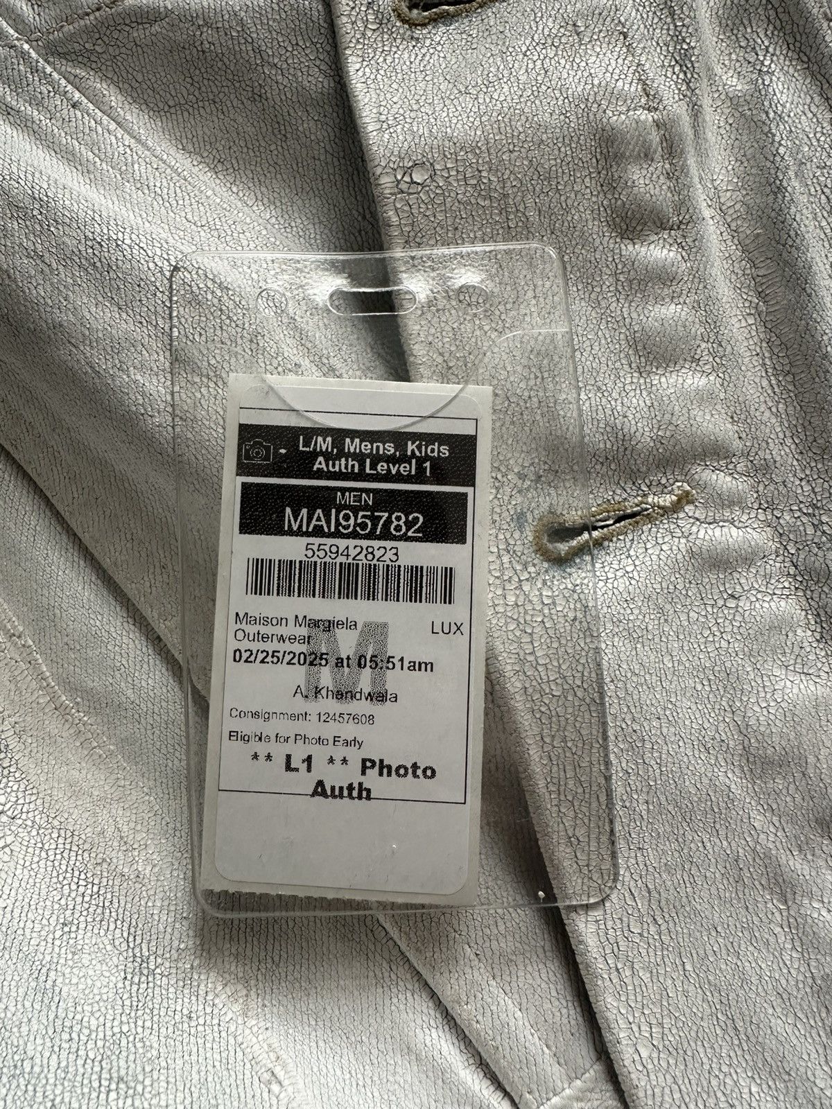 Maison Margiela Maison Margiela Collarless Painted Denim Jacket Size US M / EU 48-50 / 2 - 8 Thumbnail