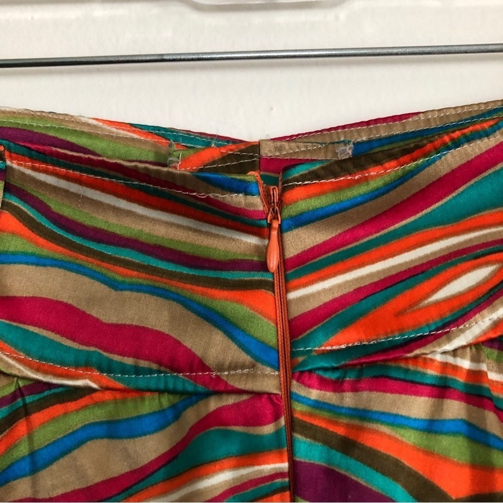 Other Retro Rainbow Multicolor Stripe Colorful Skater Mini Skirt Size 30" / US 8 / IT 44 - 7 Thumbnail