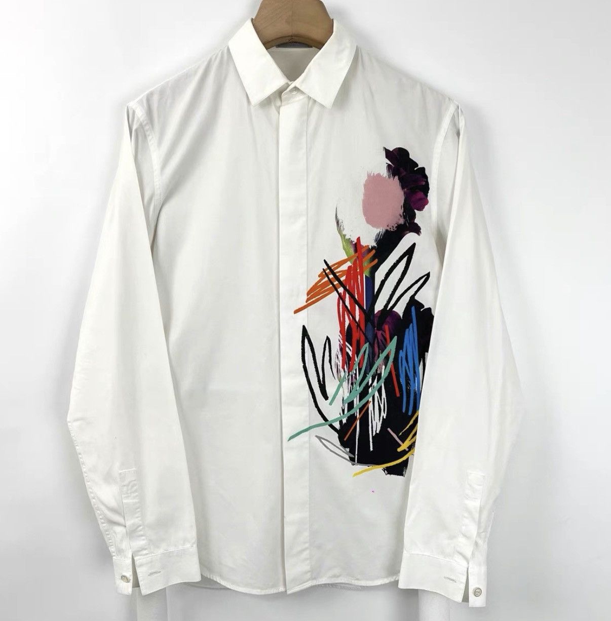 Dior Dior Floral Graffiti Long Sleeve Shirt K12 Size XS / US 0-2 / IT 36-38 - 1 Thumbnail