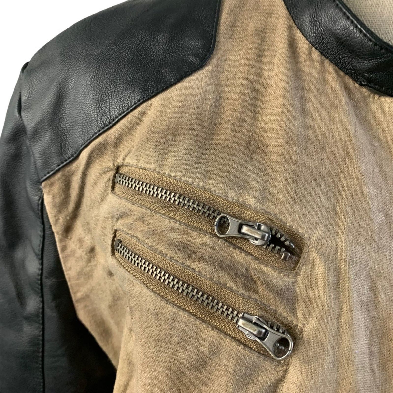Blanc Noir BLANC NOIR Women's Large Moto Jacket Faux Leather Y2K FLAWS Size L / US 10 / IT 46 - 9 Thumbnail