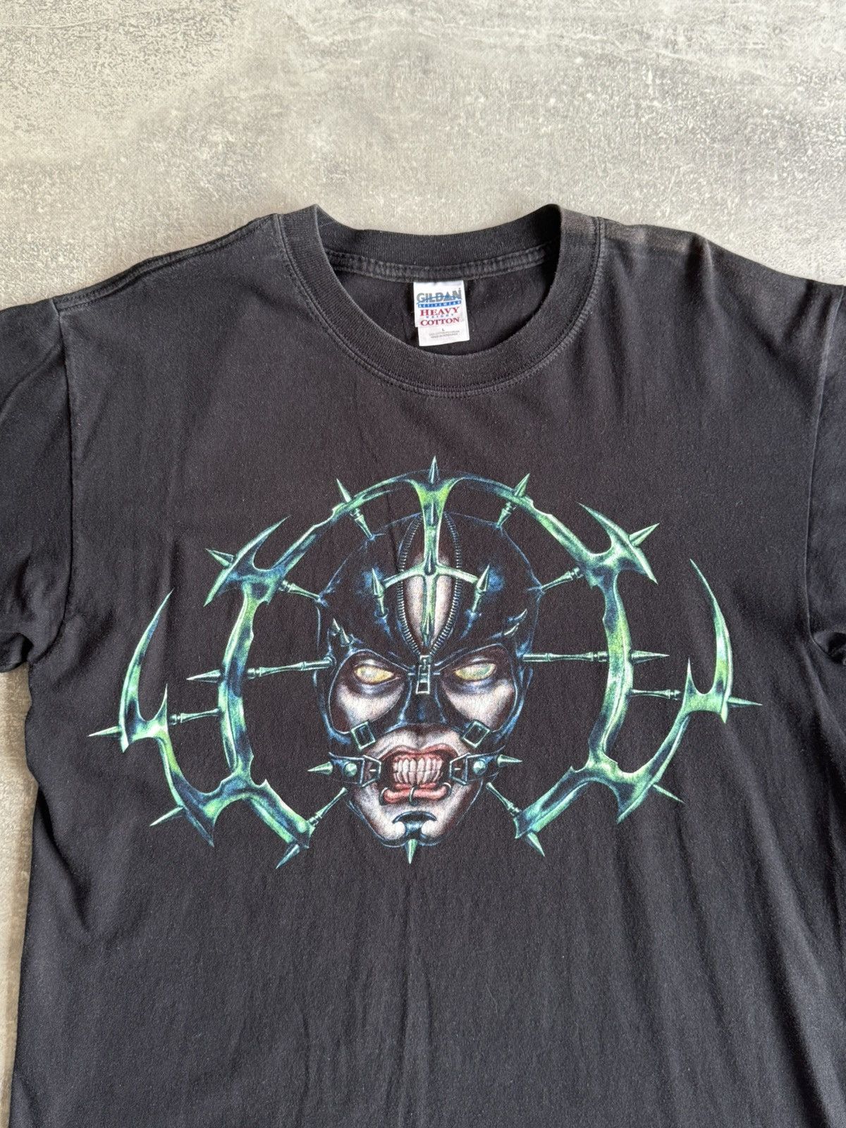 Vintage Vintage 90s Dark Wear Tribal Rave Rock Metal T-shirt Size US L / EU 52-54 / 3 - 2 Thumbnail