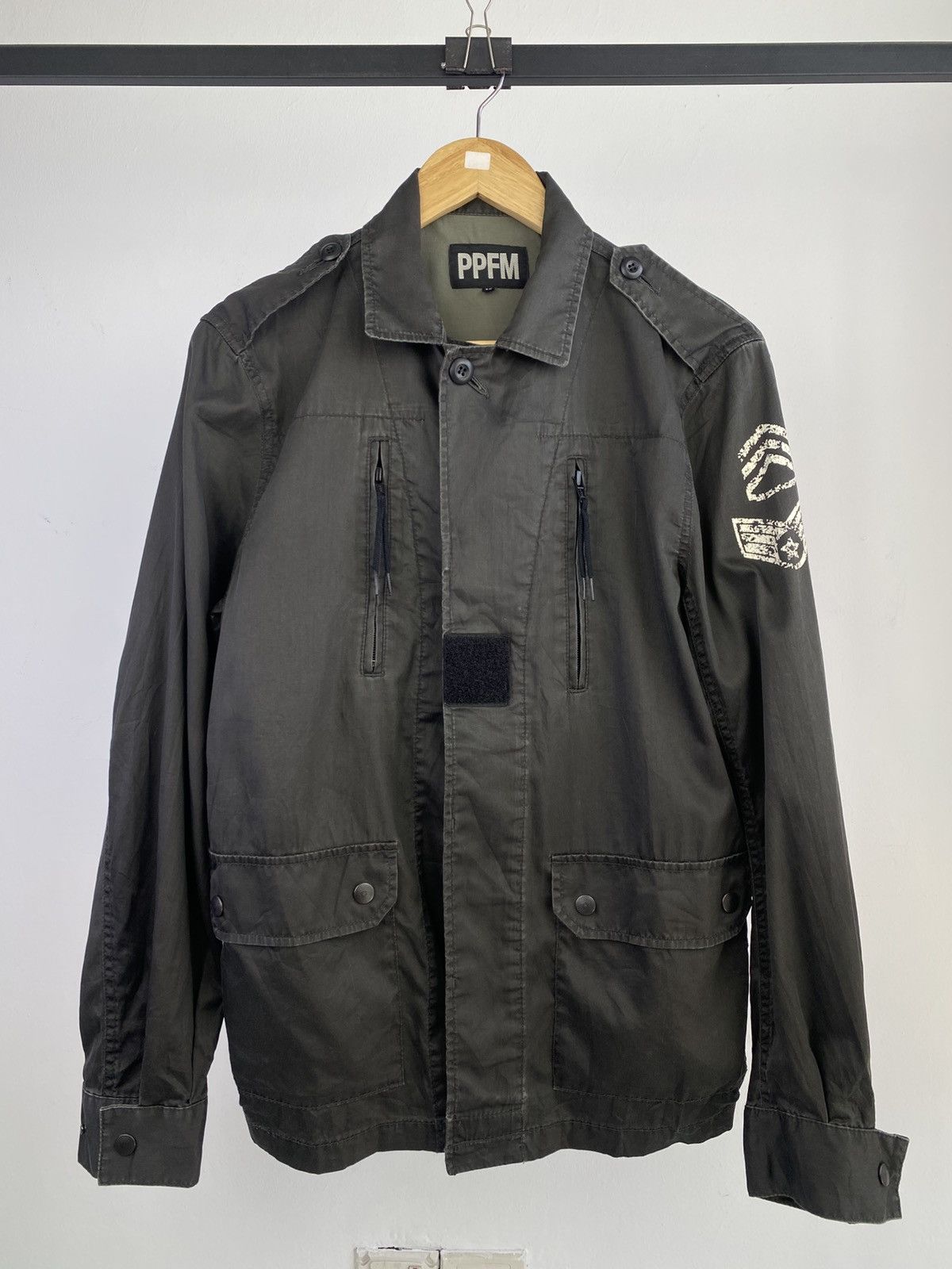 2000’s PPFM Skull Military Style Zipper Jacket
