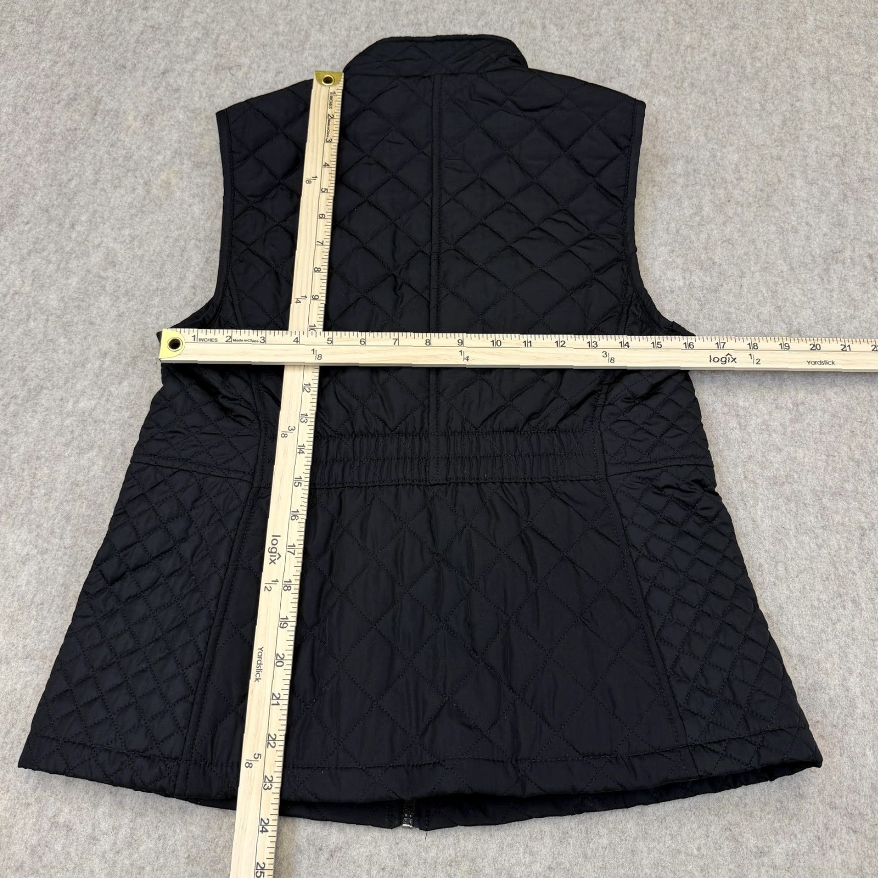 Croft & Barrow VINTAGE Croft & Barrow Vest Womens Small Black Quilted Fleece Lined Full Zip Pockets Size S / US 4 / IT 40 - 7 Thumbnail