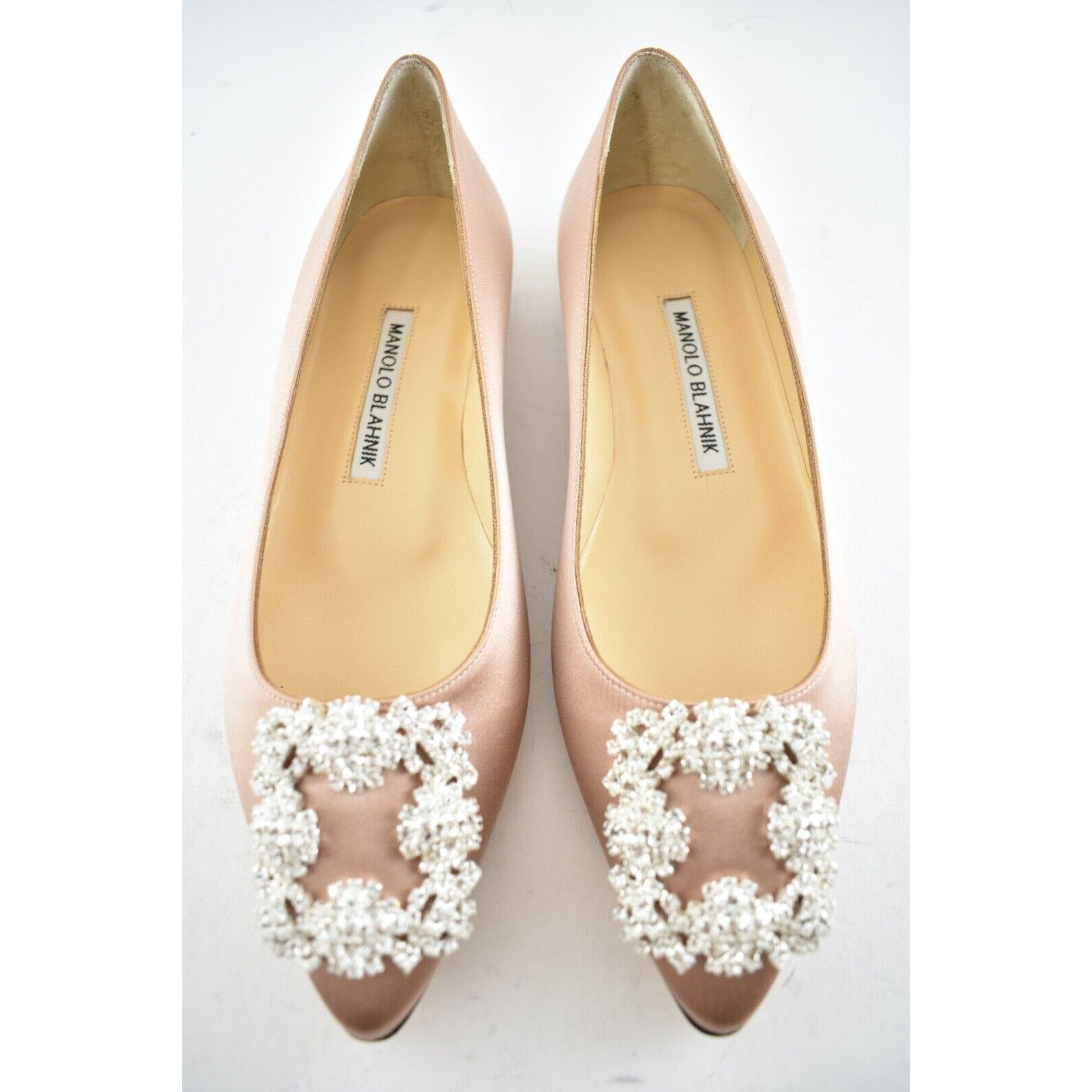 Manolo Blahnik Hangisi Satin Jewel Buckle Ballerina Ballet Flat 36 Size US 6 / IT 36 - 4 Thumbnail