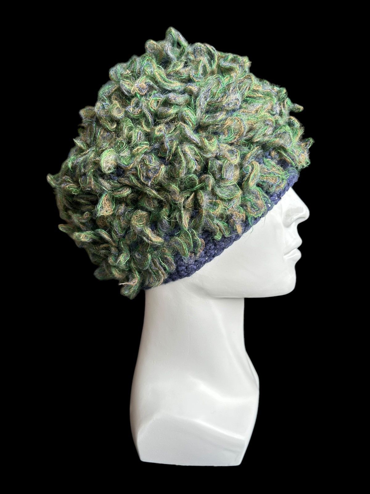Kapital Japanese Style Crochet Knitted Rare Beanie Hats☠️🎌 Size ONE SIZE - 3 Thumbnail