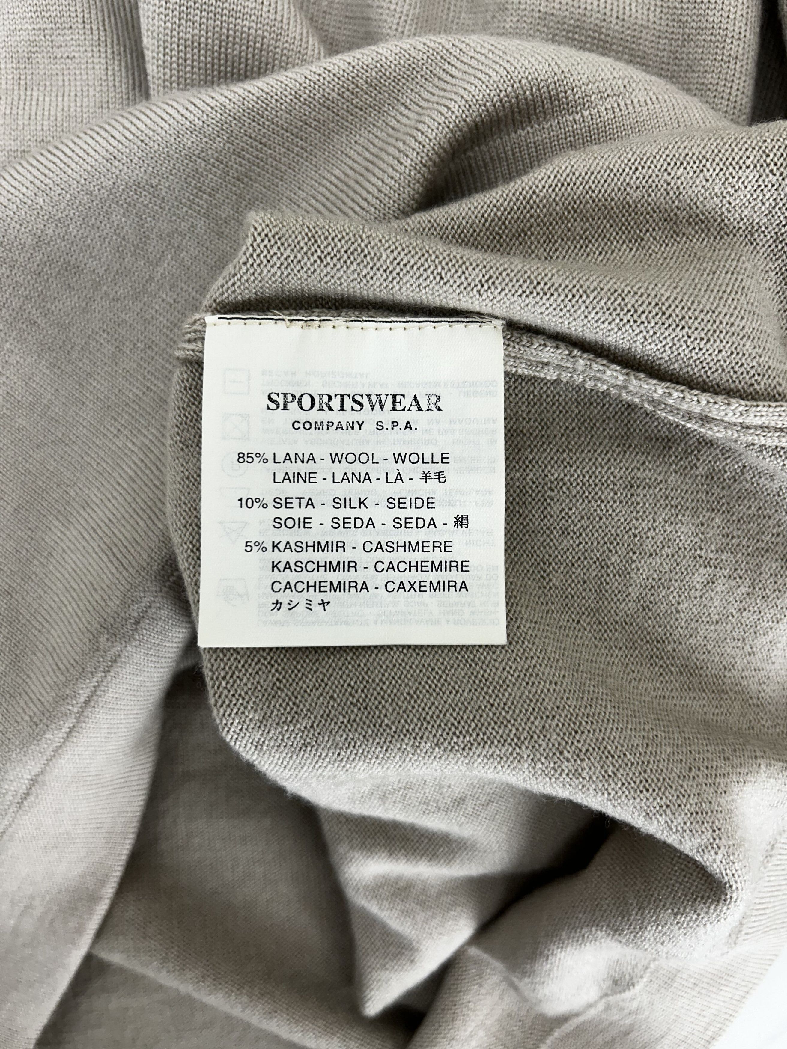 C.P. Company CP Company Light Beige Crew Neck Knitwear Size US L / EU 52-54 / 3 - 5 Thumbnail