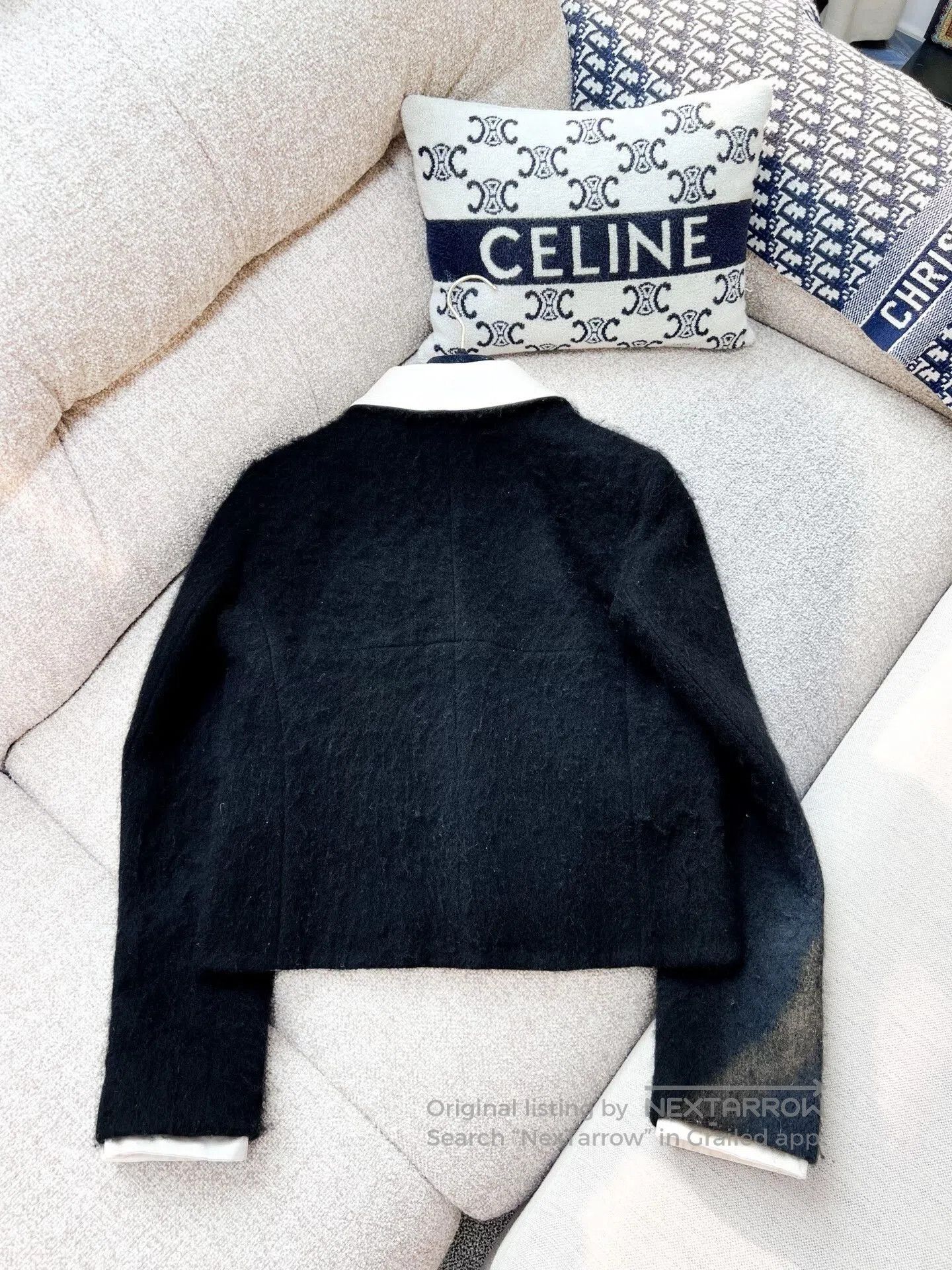 Chanel Chanel 18B Black Mohair Lapel Coat. Size S / US 4 / IT 40 - 3 Thumbnail
