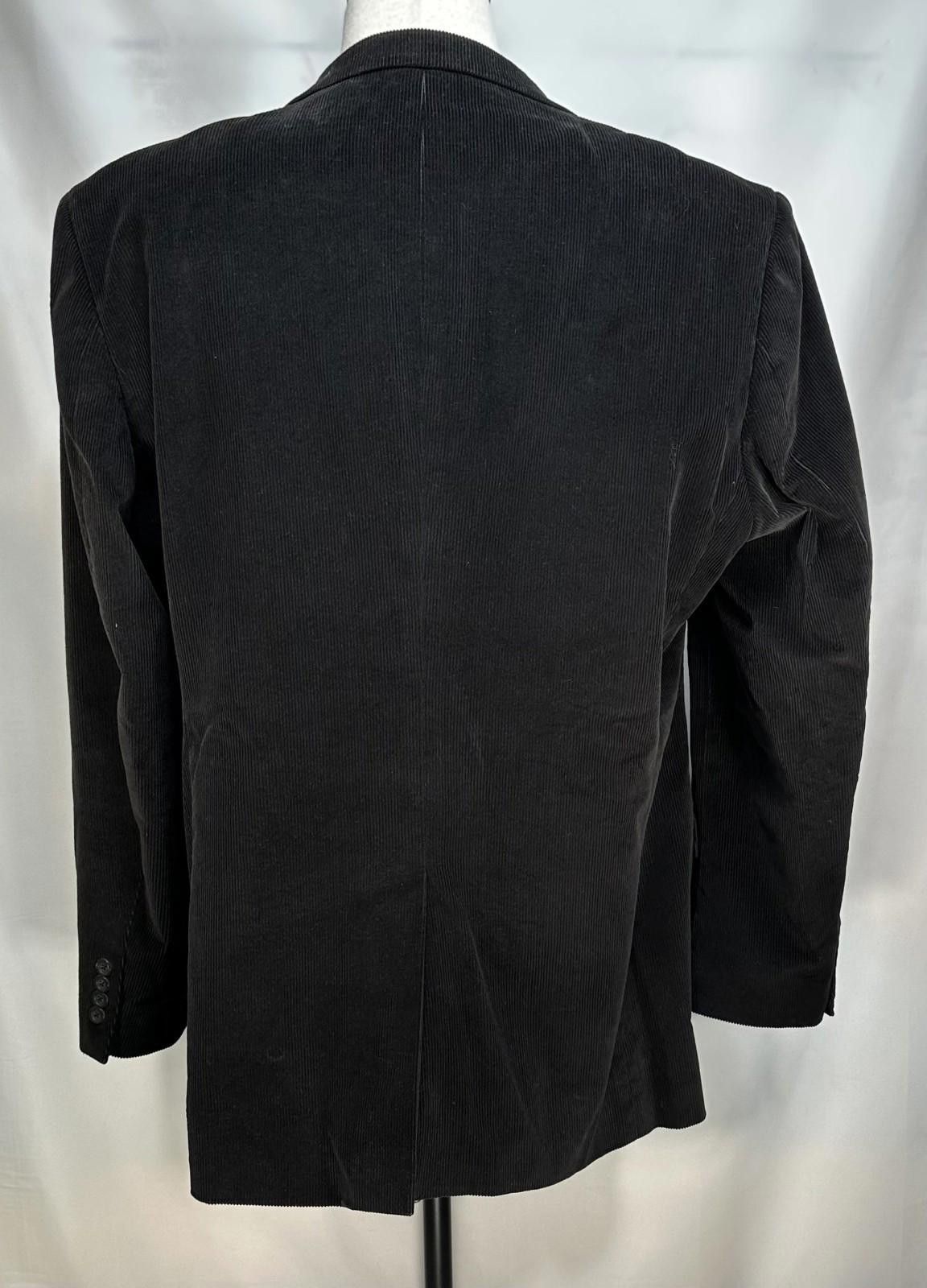 Adolfo Dominguez Adolfo Corduroy Two-Button Blazer Jacket Black Men's 46L Size 46L - 2 Thumbnail
