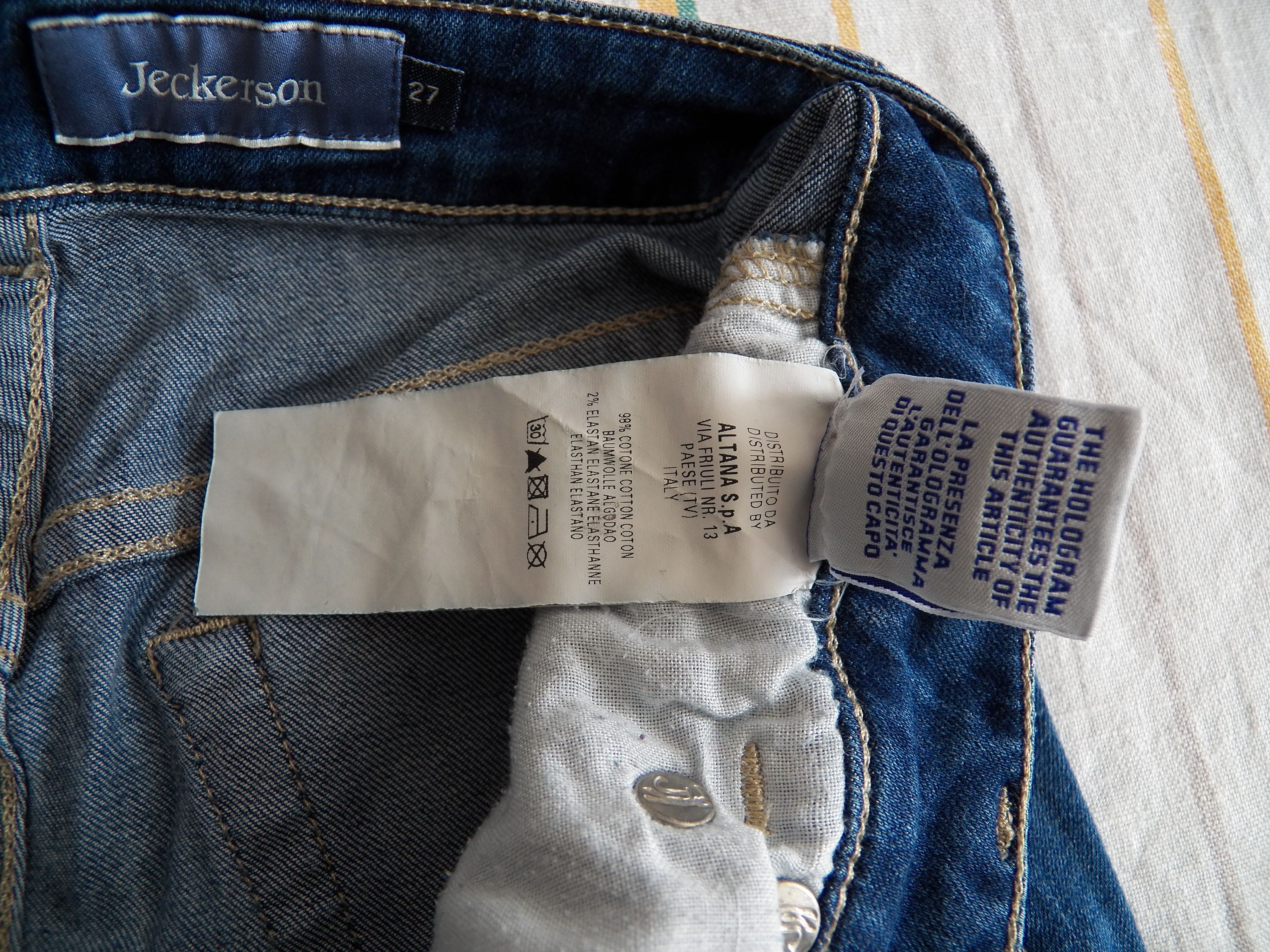 Jeckerson Jeckerson Jeans W27 L29 Panelled Cotton Slim Stretch Skinny Size 27" / US 4 / IT 40 - 6 Thumbnail