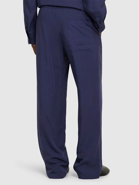 MSGM o1lsvrm0425 Viscose Pants in Navy Size US 34 / EU 50 - 4 Thumbnail