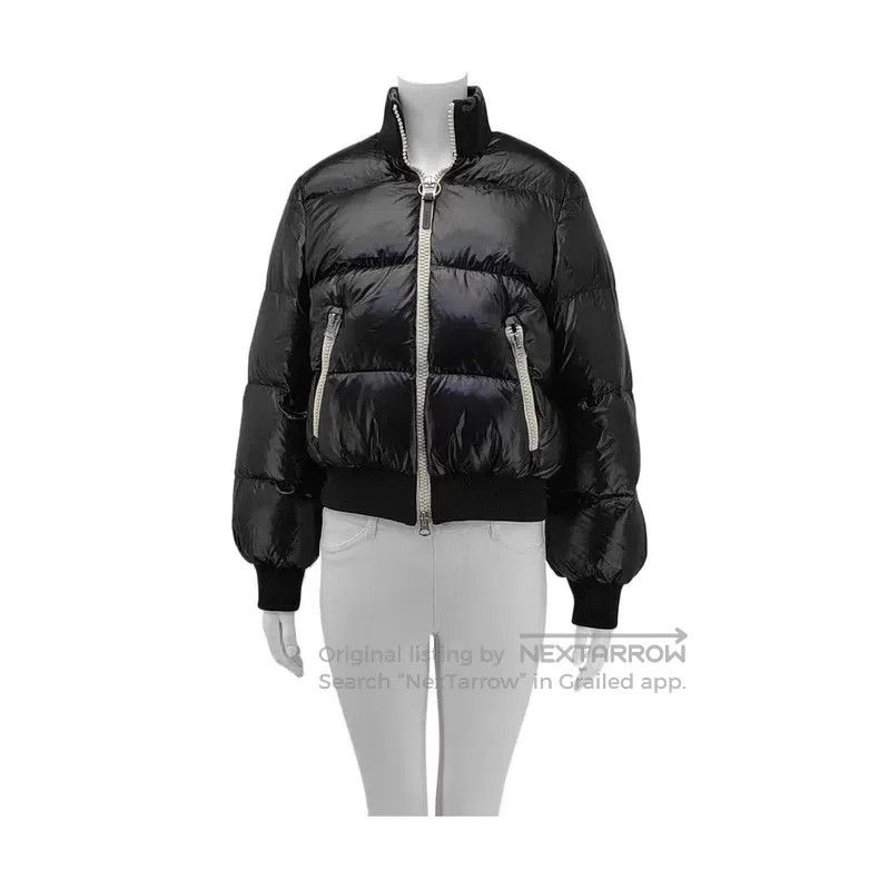 Acne Studios Acne Studios Black Short Quilted Jacket, Shiny Patent Leat Size XXS / US 00 / IT 34 - 1 Thumbnail
